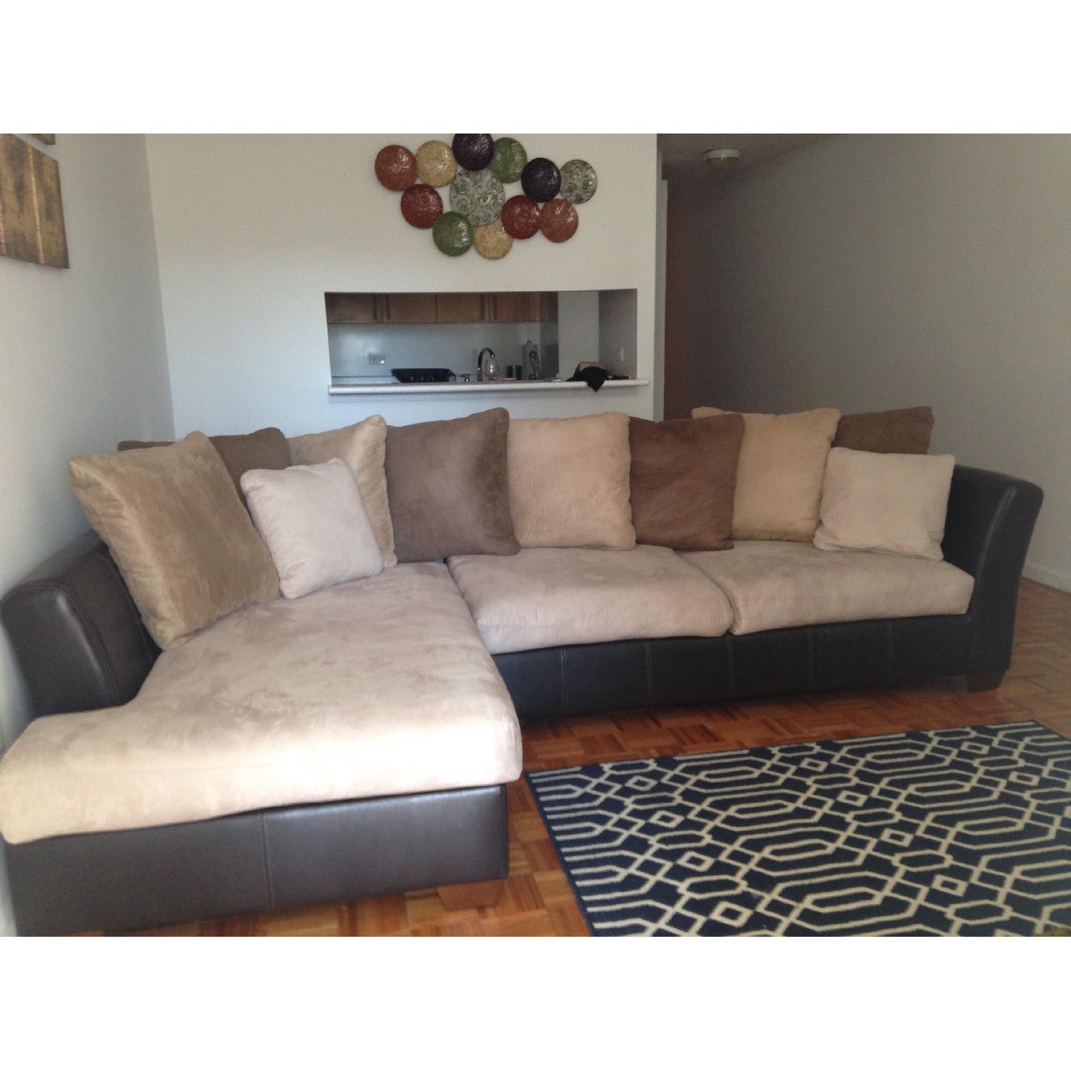 Microfiber Sectional Couch - image-2