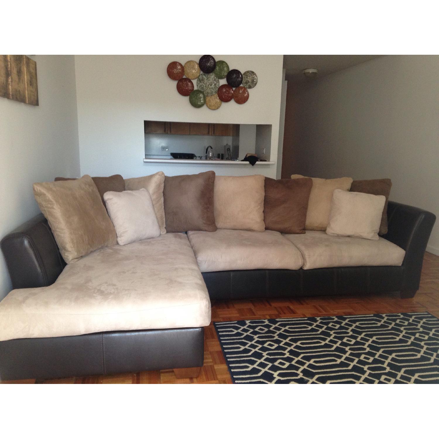 Microfiber Sectional Couch - image-3