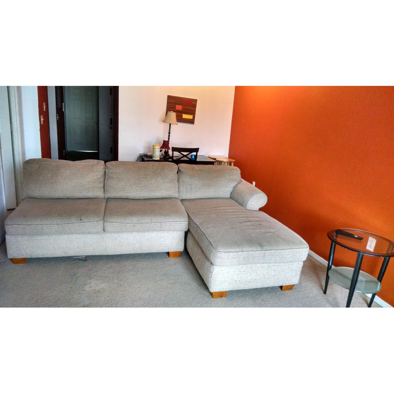 Haining Gelin Loveseat w/ Chaise Lounge - image-1