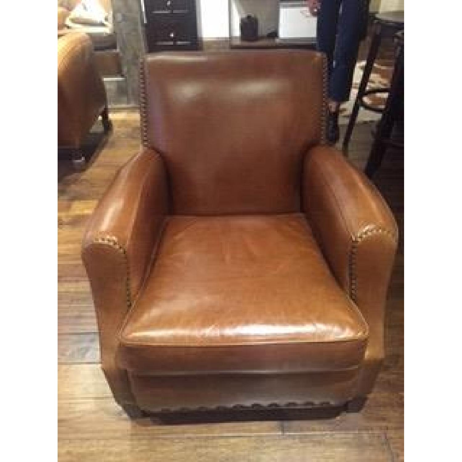 Crate & Barrel Metropole Leather Chair - image-1