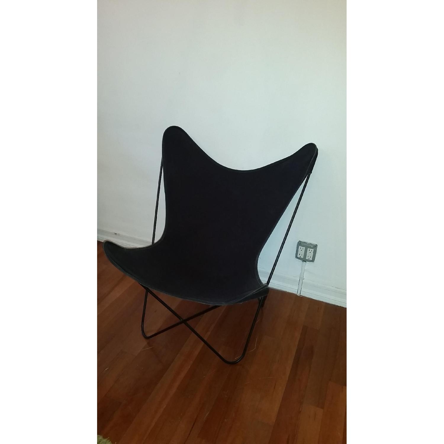 Vintage Wrought Iron Butterfly Chair - image-1