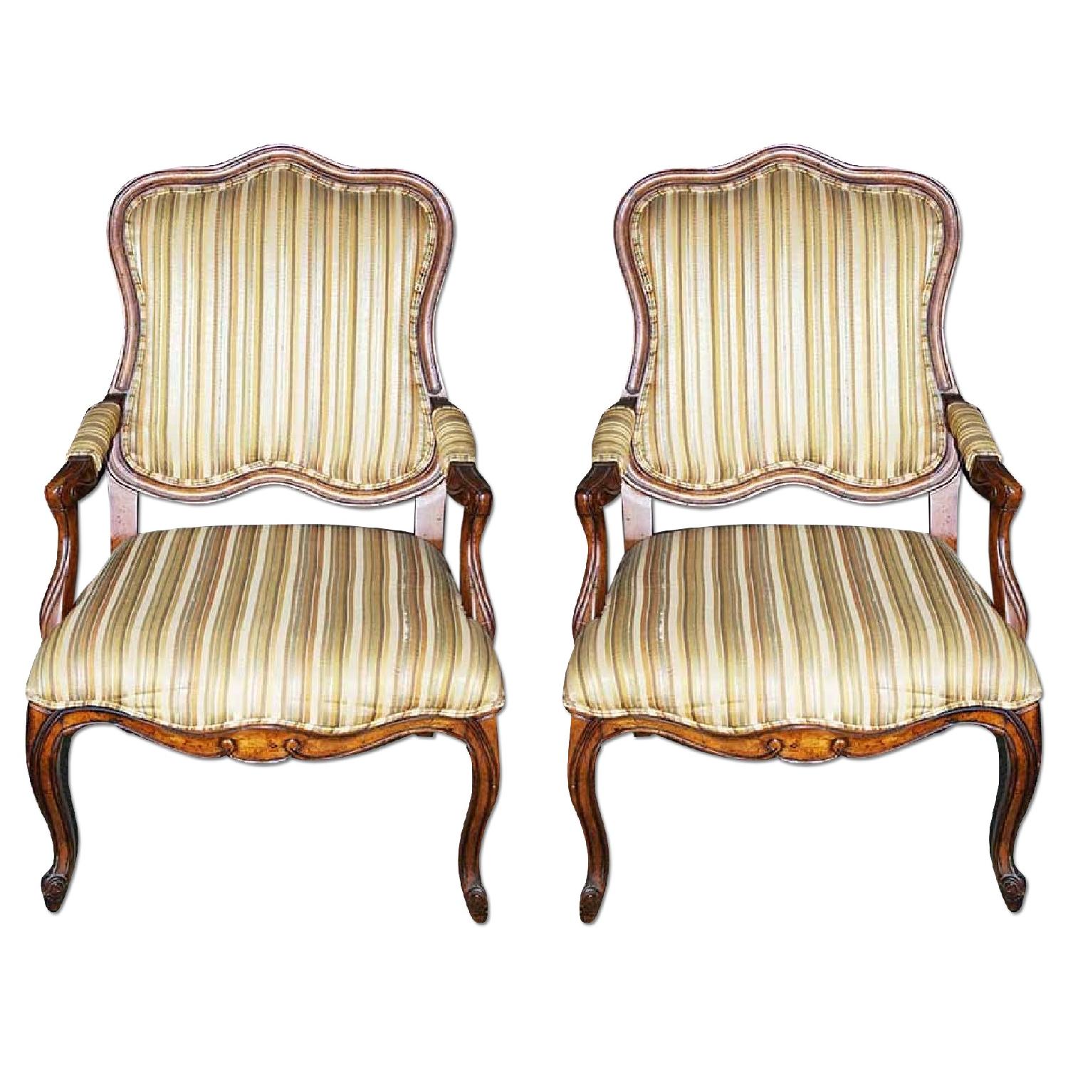 French Arm Chairs - Pair - image-0