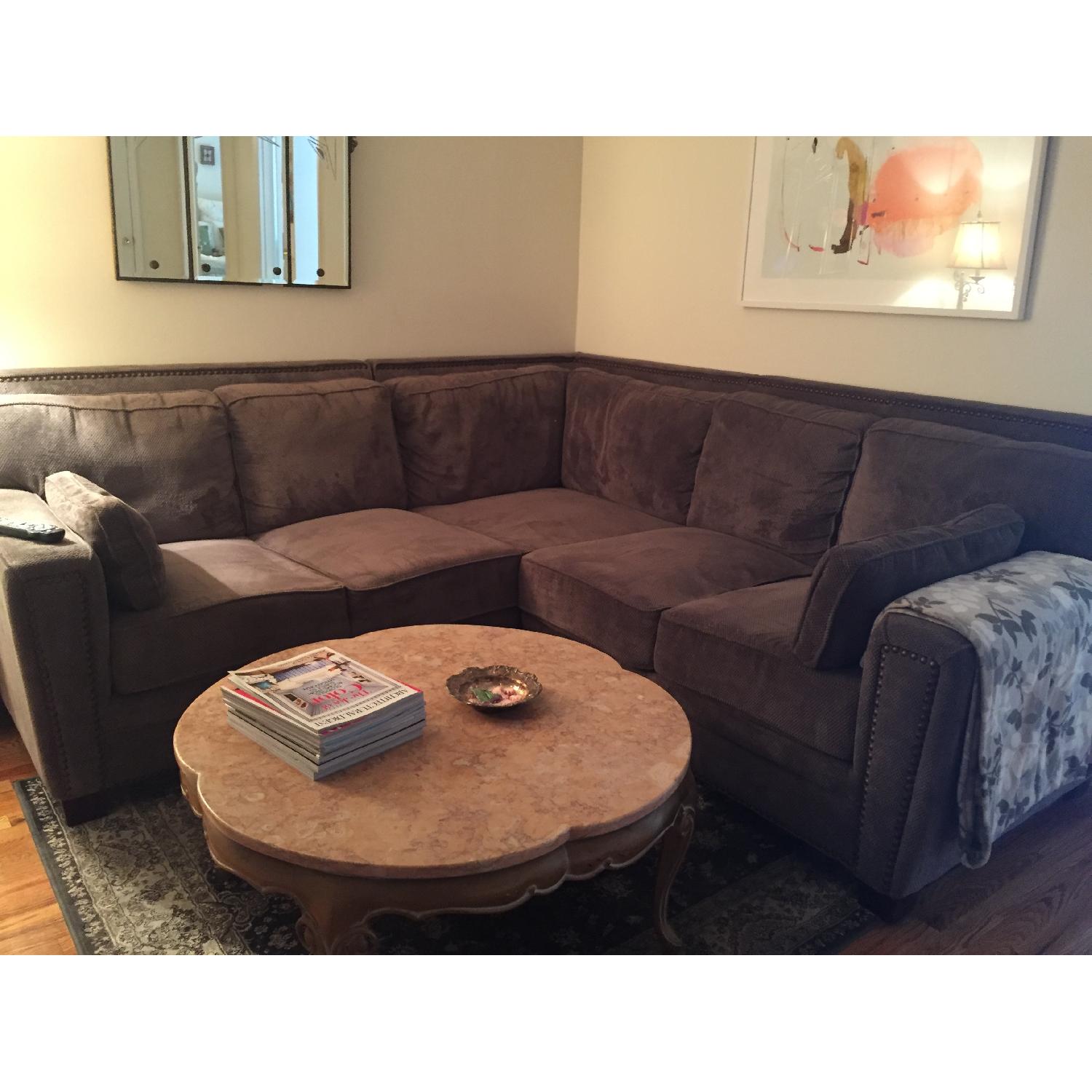 Art Van Grey Sectional Sofa - image-4