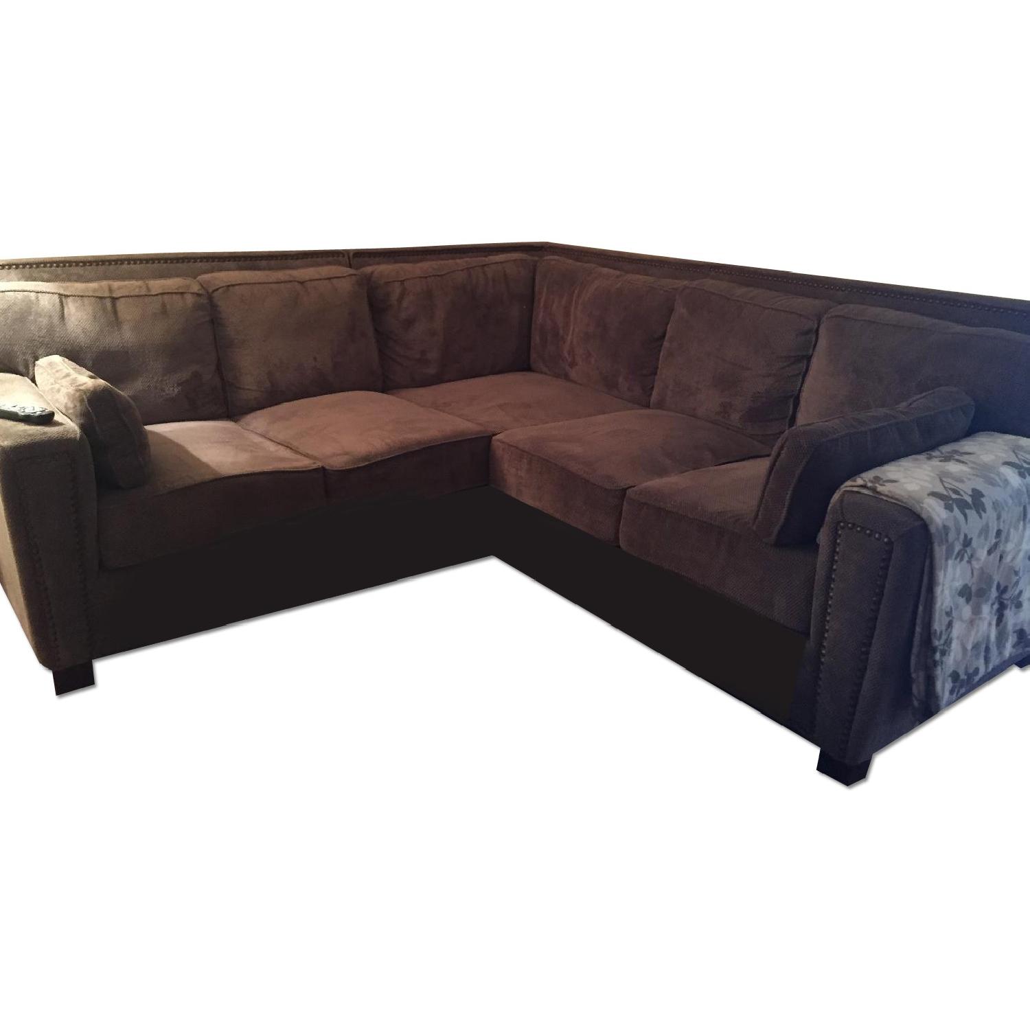 Art Van Grey Sectional Sofa - image-0