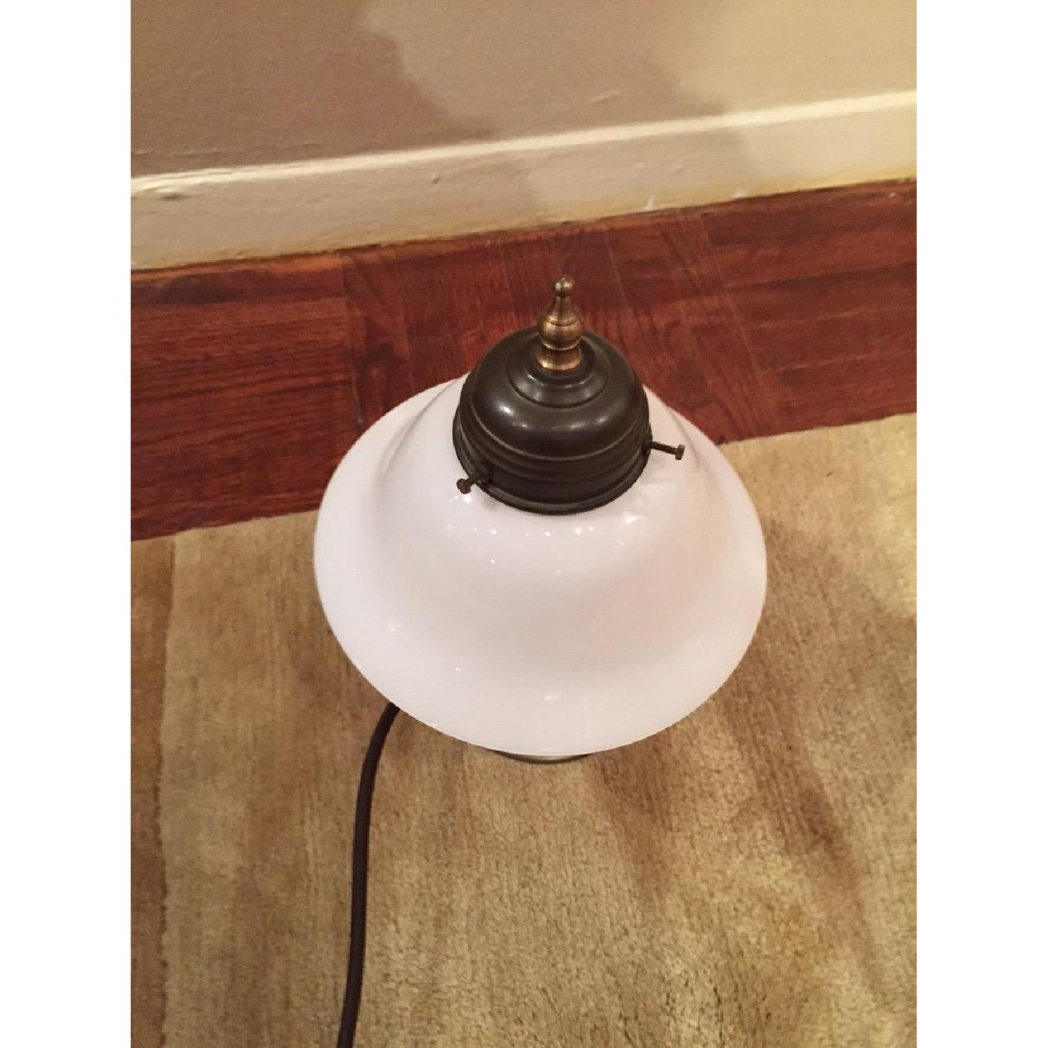 Antique Bronze Metal & Glass Table Lamp - image-3