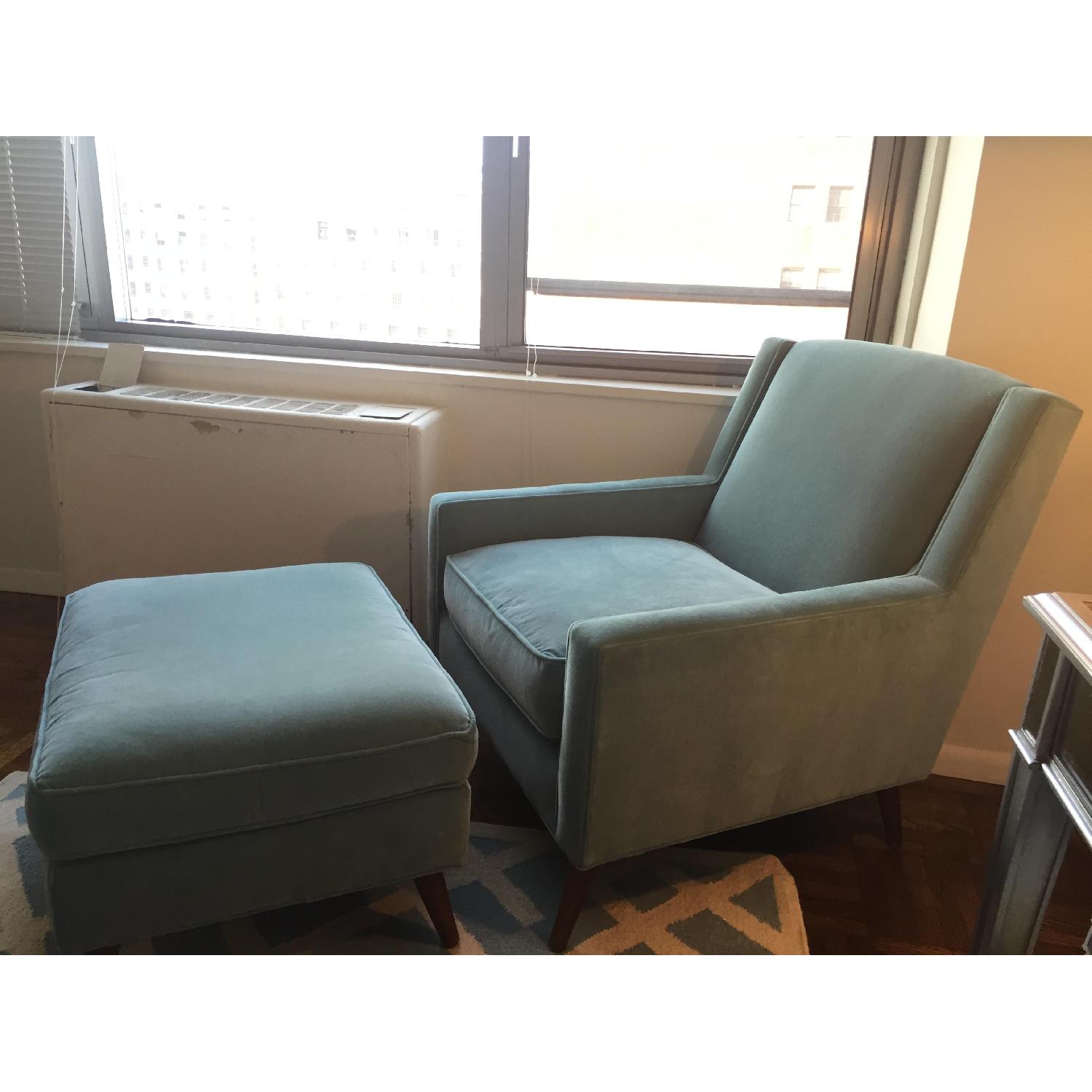 Room & Board Chair & Ottoman Set - image-3