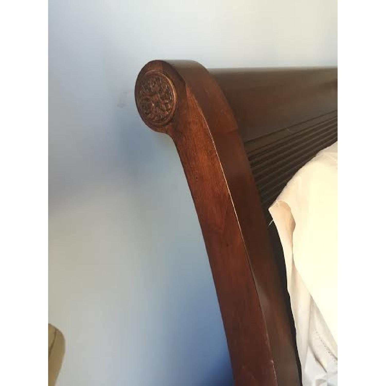 Ethan Allen Dark Wood King Bed Frame - image-1