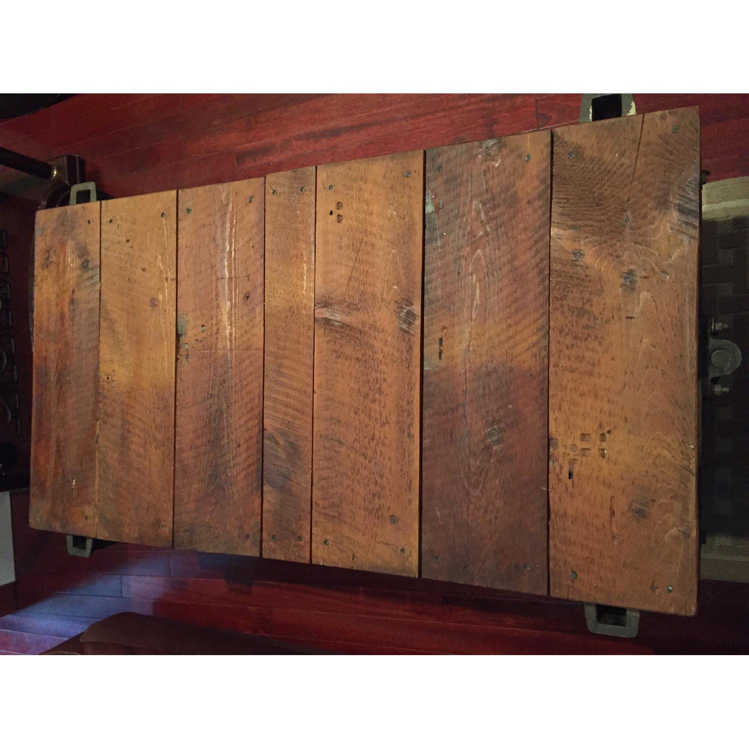 Antique Industrial Cart Coffee Table - image-1