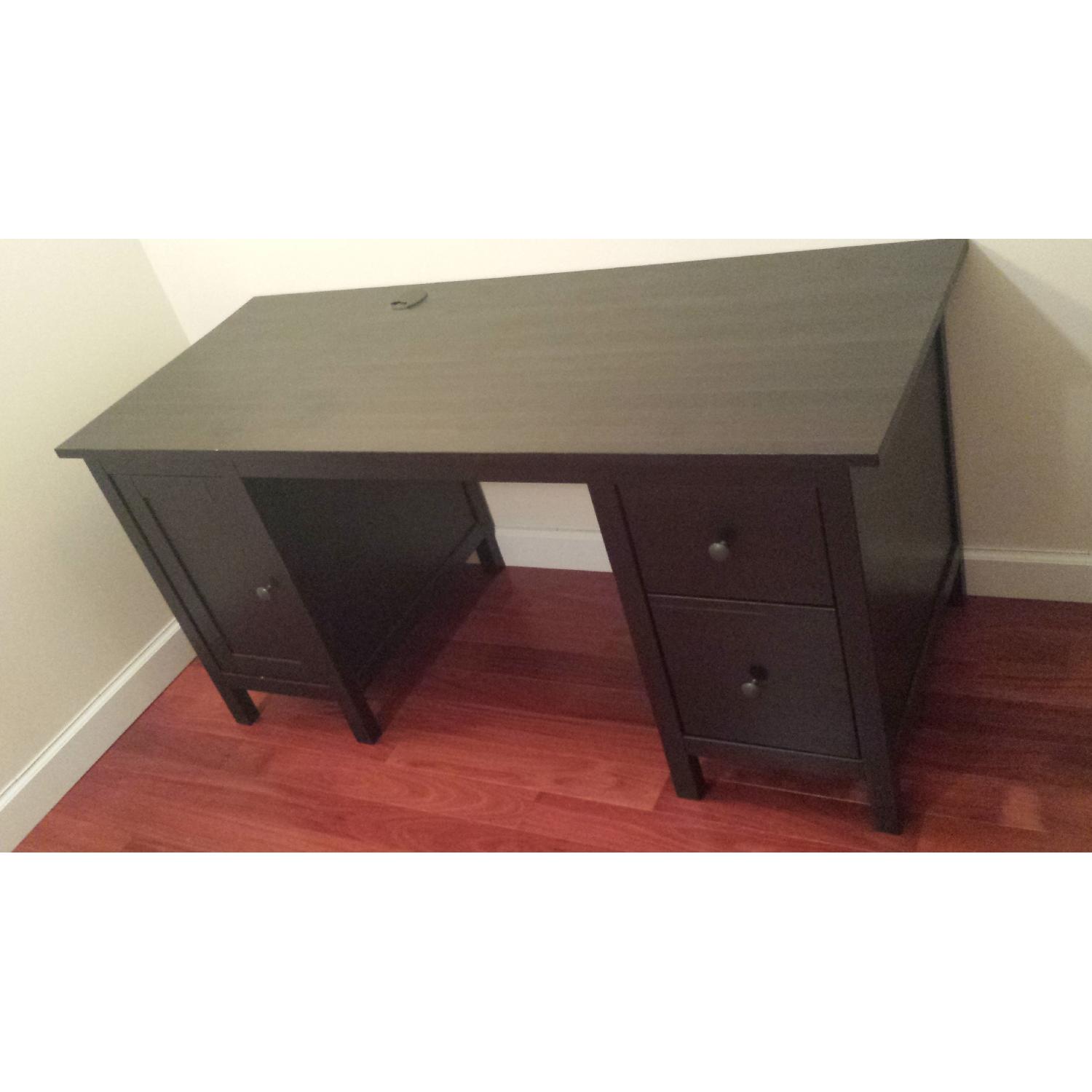 Ikea Hemnes Black Desk - image-1