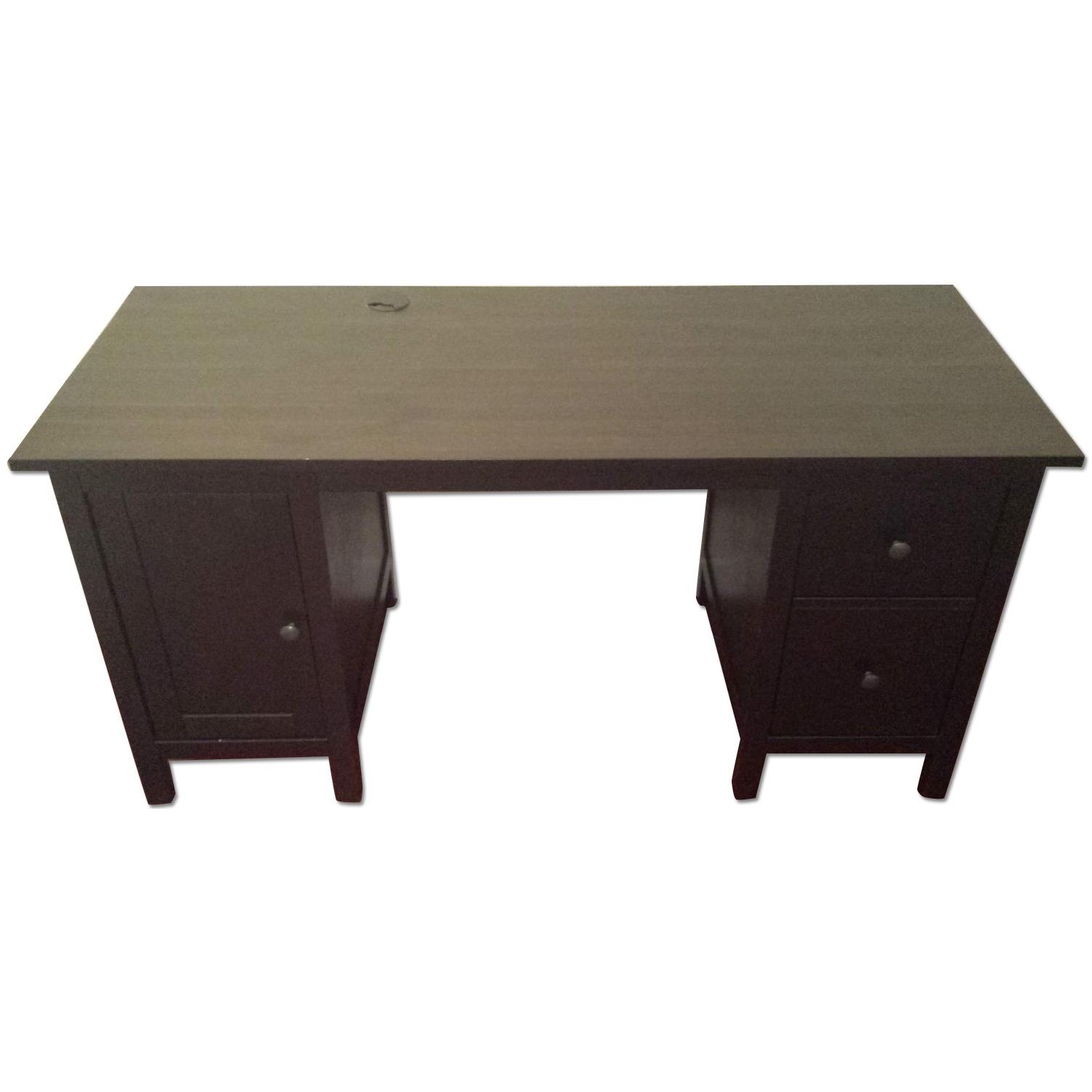 Ikea Hemnes Black Desk - image-0