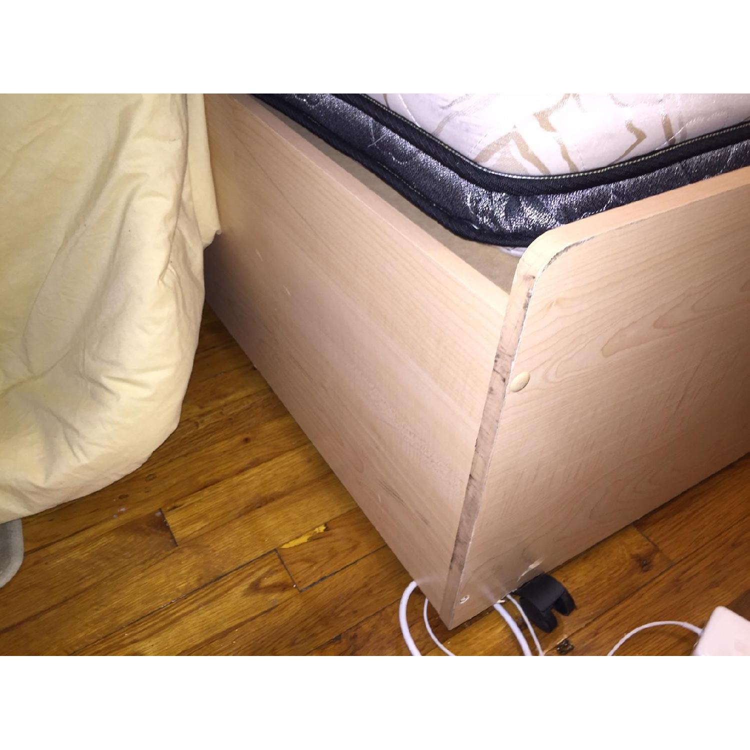 Light Wood Twin Bed Frame - image-1