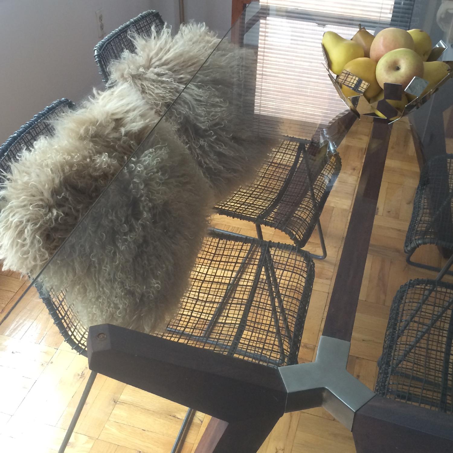 CB2 Reed Zinc Dining Chairs - image-3