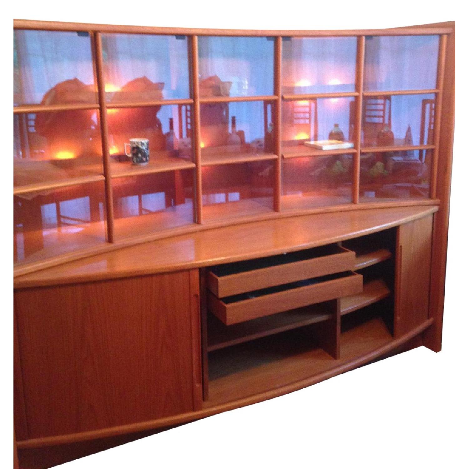 Danish Teak Sideboard & Hutch - image-0