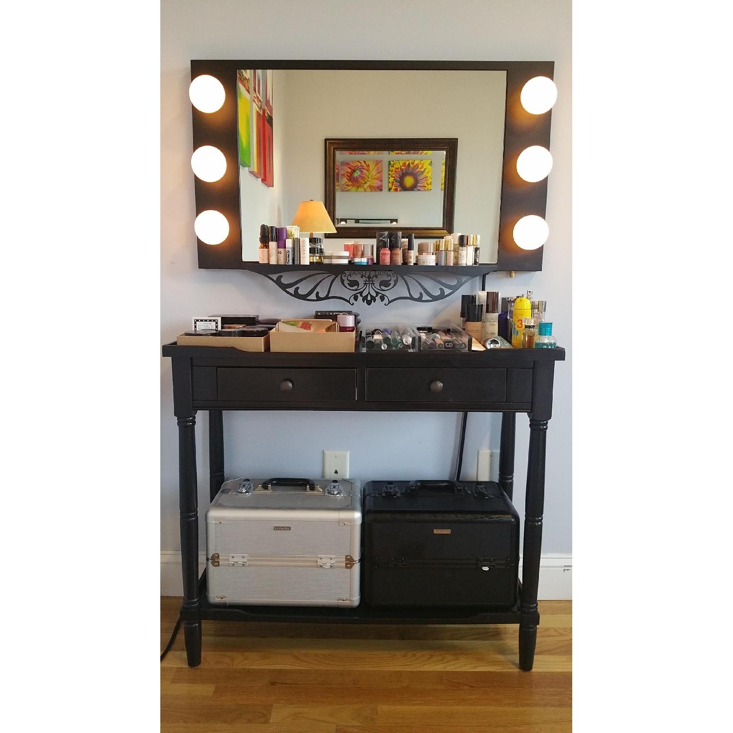 Vanity Girl Hollywood Dimmable Lighted Vanity Mirror w/ Table - image-3