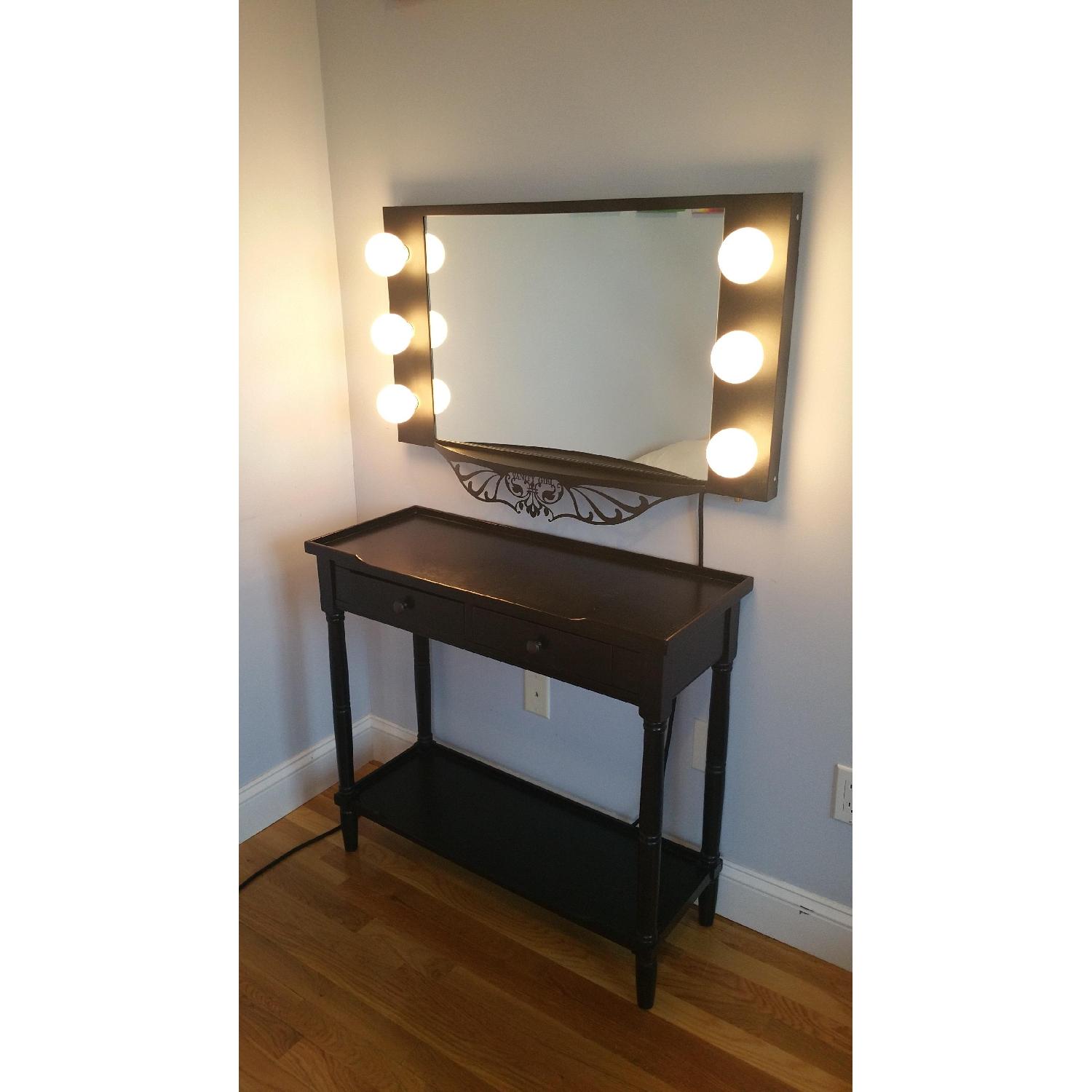 Vanity Girl Hollywood Dimmable Lighted Vanity Mirror w/ Table - image-4