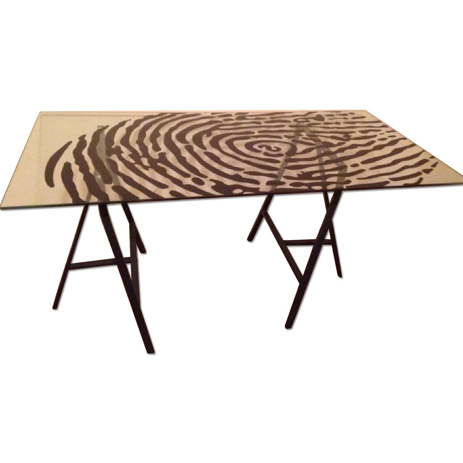 Ikea Glasholm/Lerberg Glass Table AptDeco