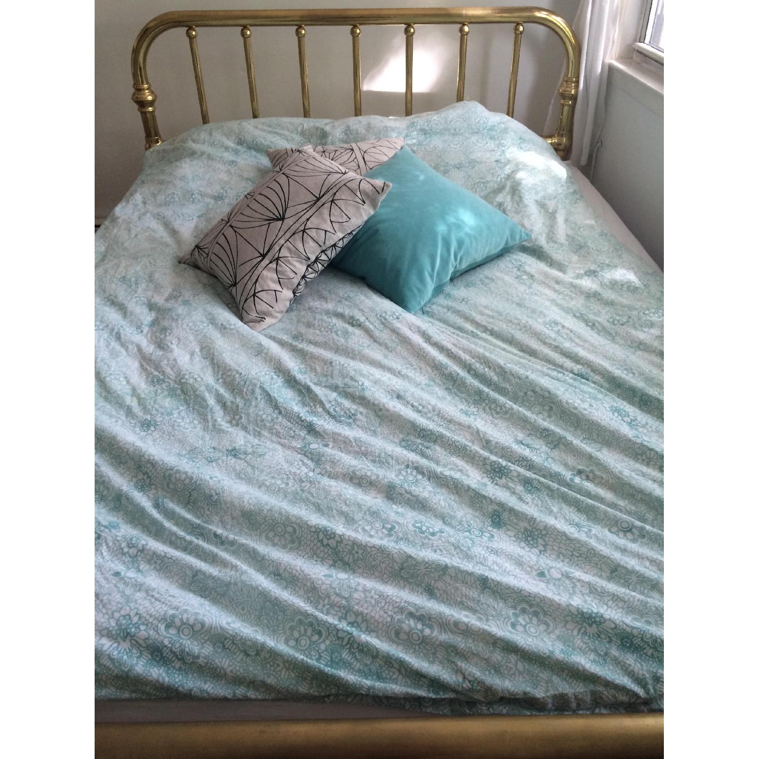 Vintage Style Queen Size Solid Brass Bed Frame - image-3