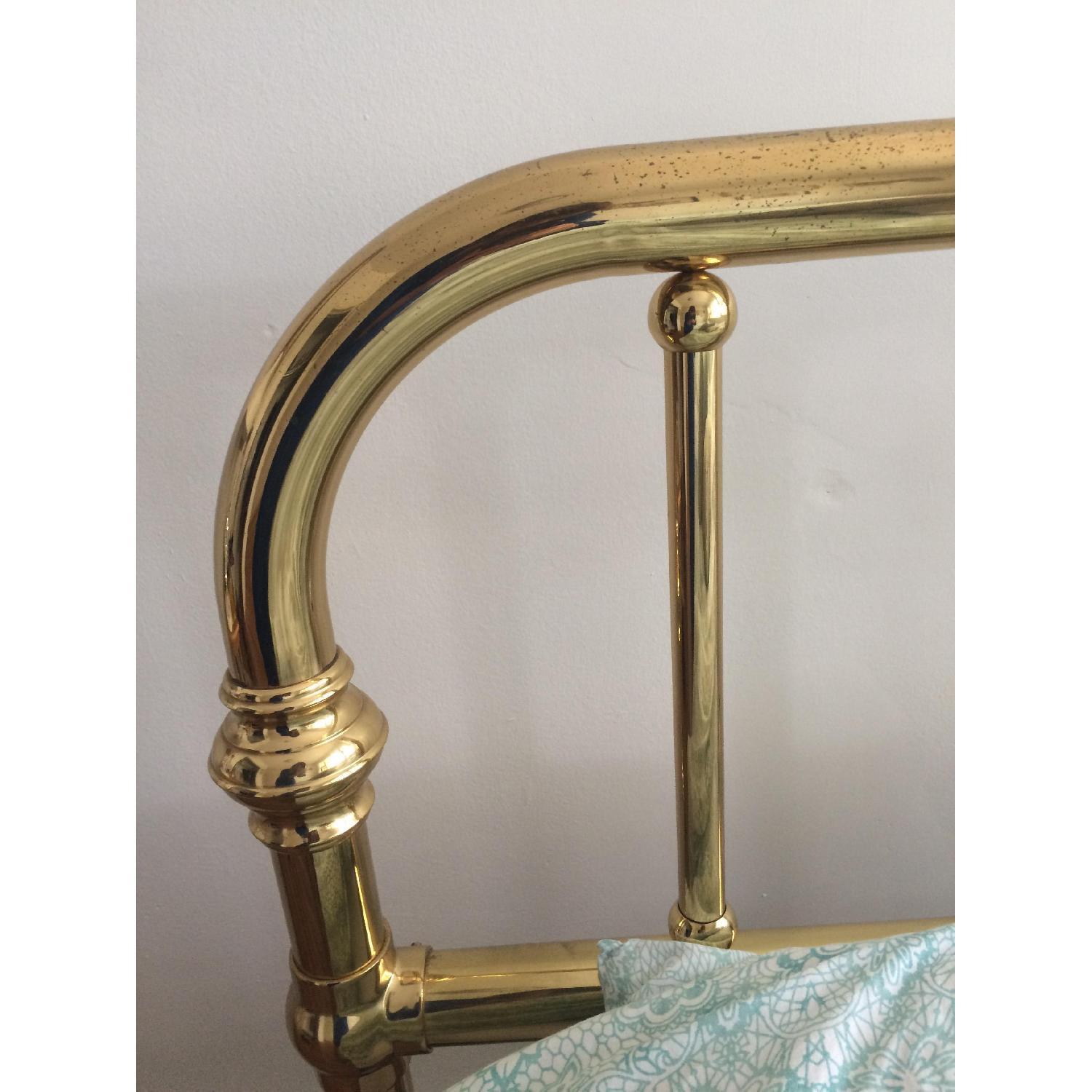 Vintage Style Queen Size Solid Brass Bed Frame - image-5