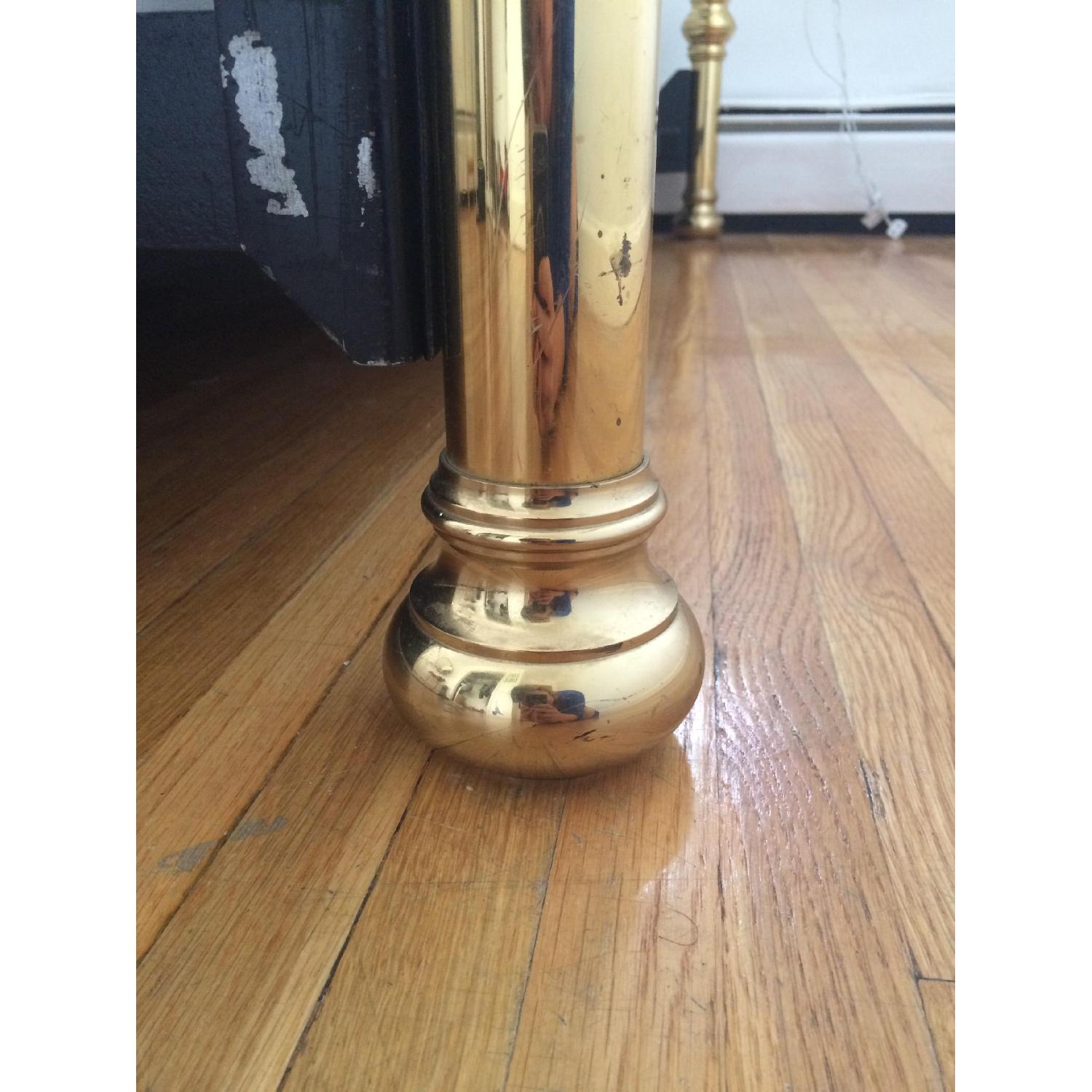 Vintage Style Queen Size Solid Brass Bed Frame - image-7