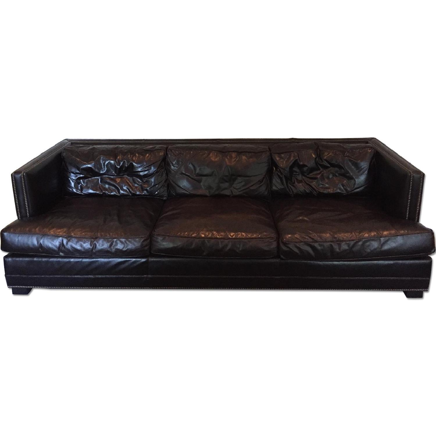 Restoration Hardware Easton Leather Sofa AptDeco