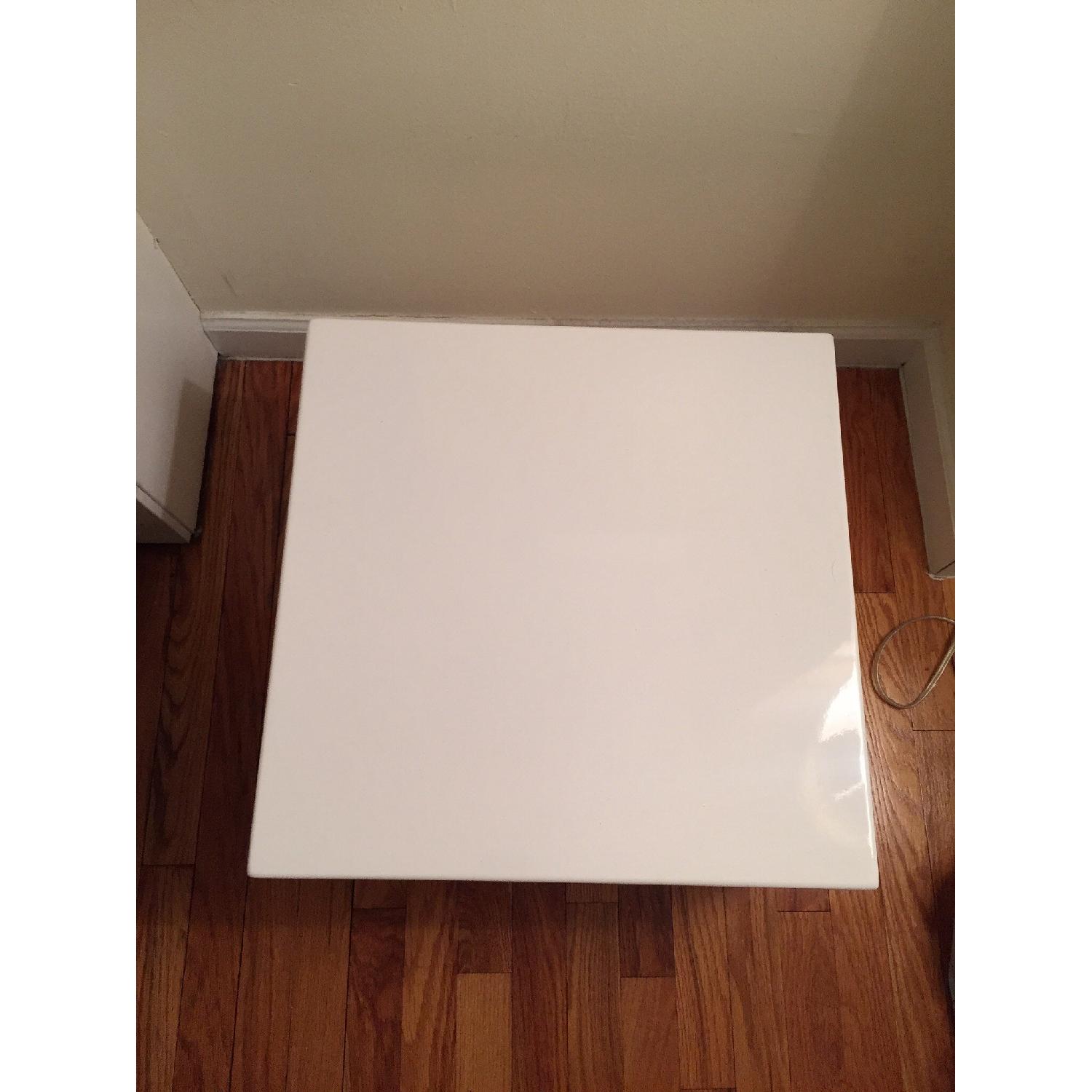 CB2 City Slicker White Side Table - image-2