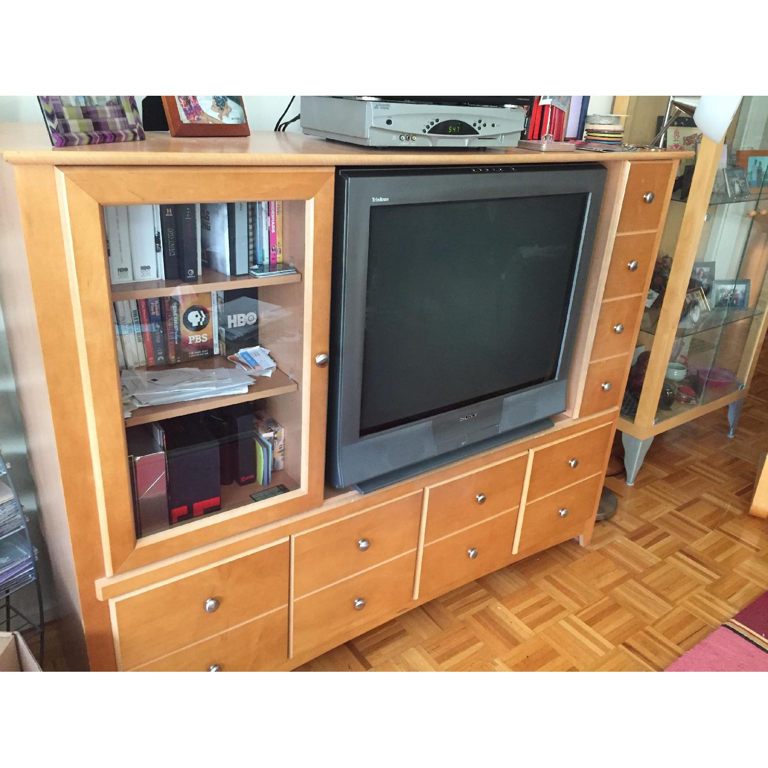 Light Oak Entertainment Center - image-2