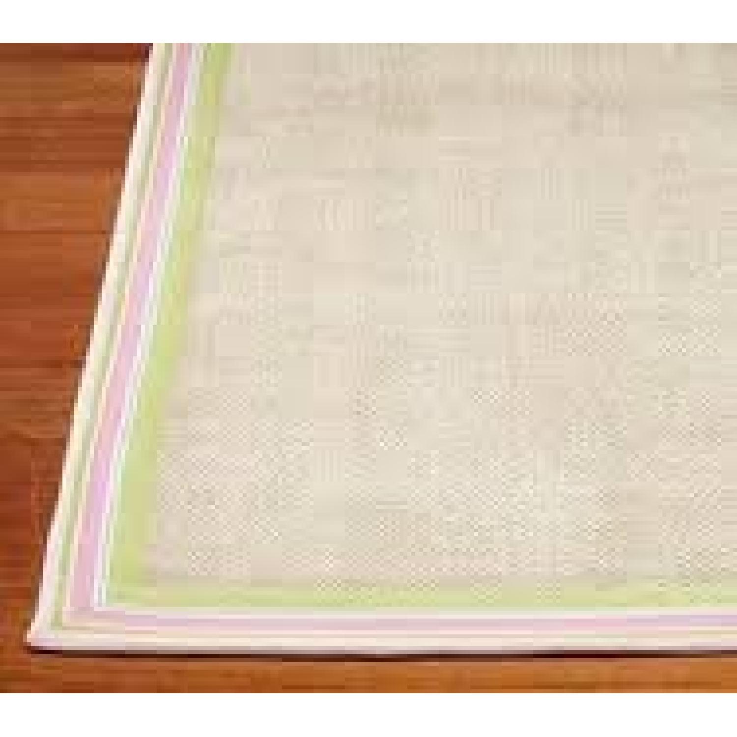 Pottery Barn Kids Bordered Chenille Rug w/ Pink & Green Border - image-3