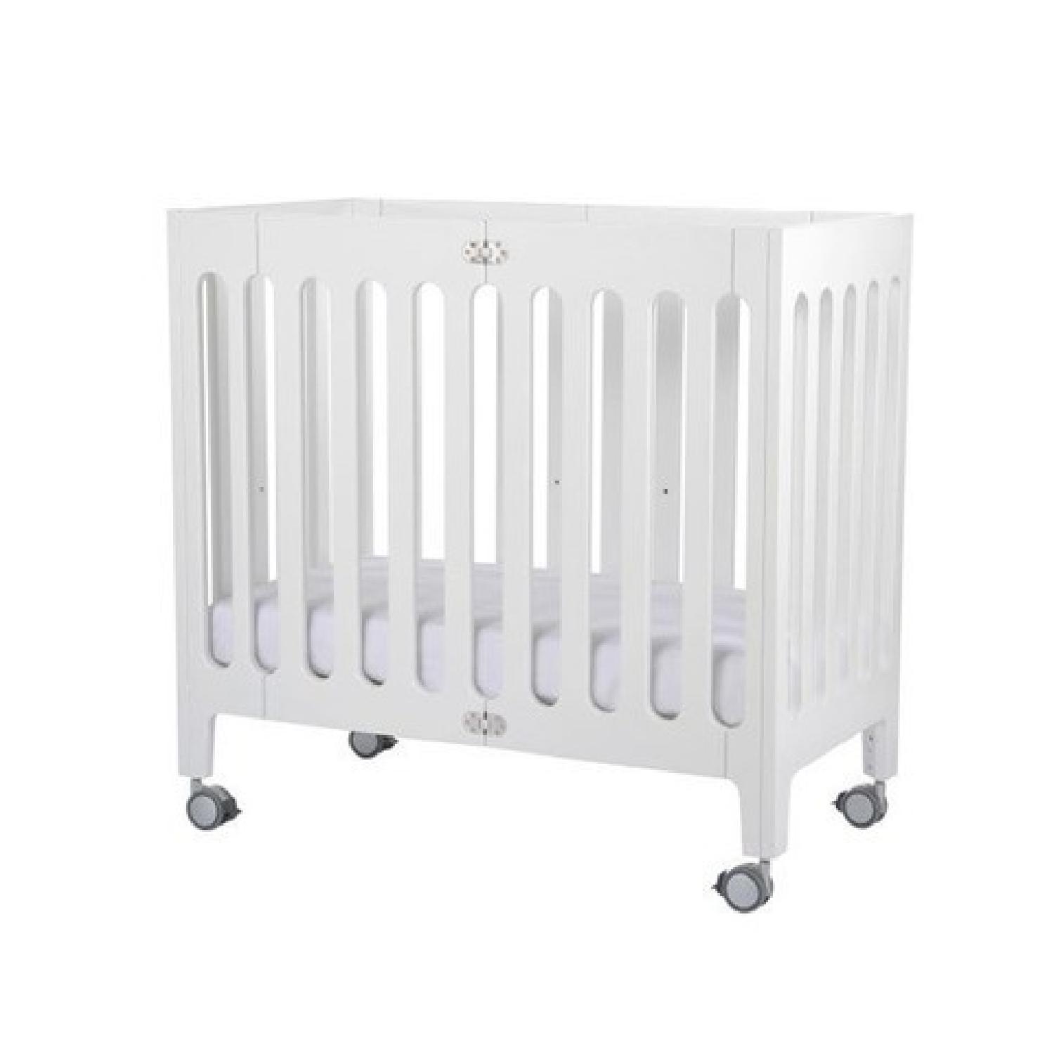 Bloom Alma Baby Mini Urban Crib in White - image-4