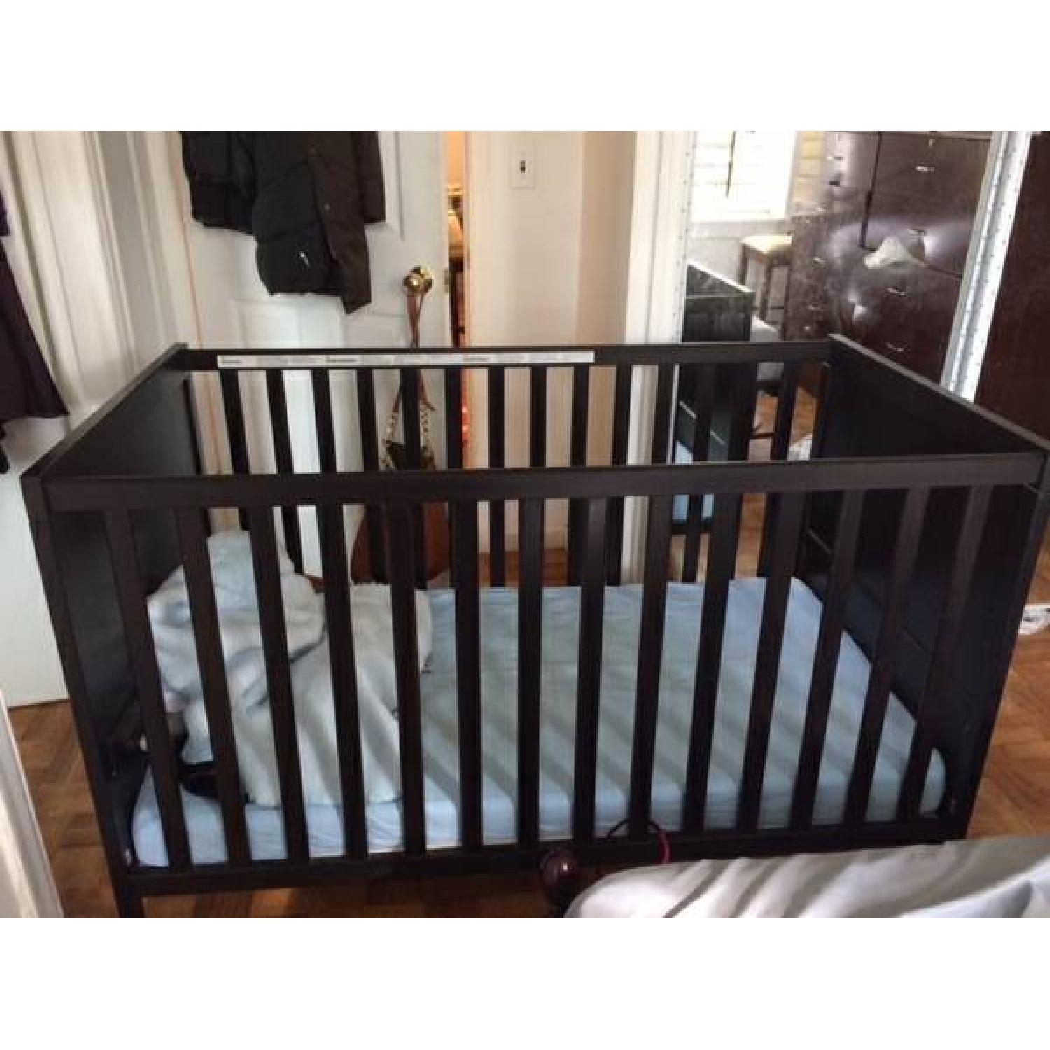 Ikea Sundvik Adjustible Crib in Black/Brown - image-3