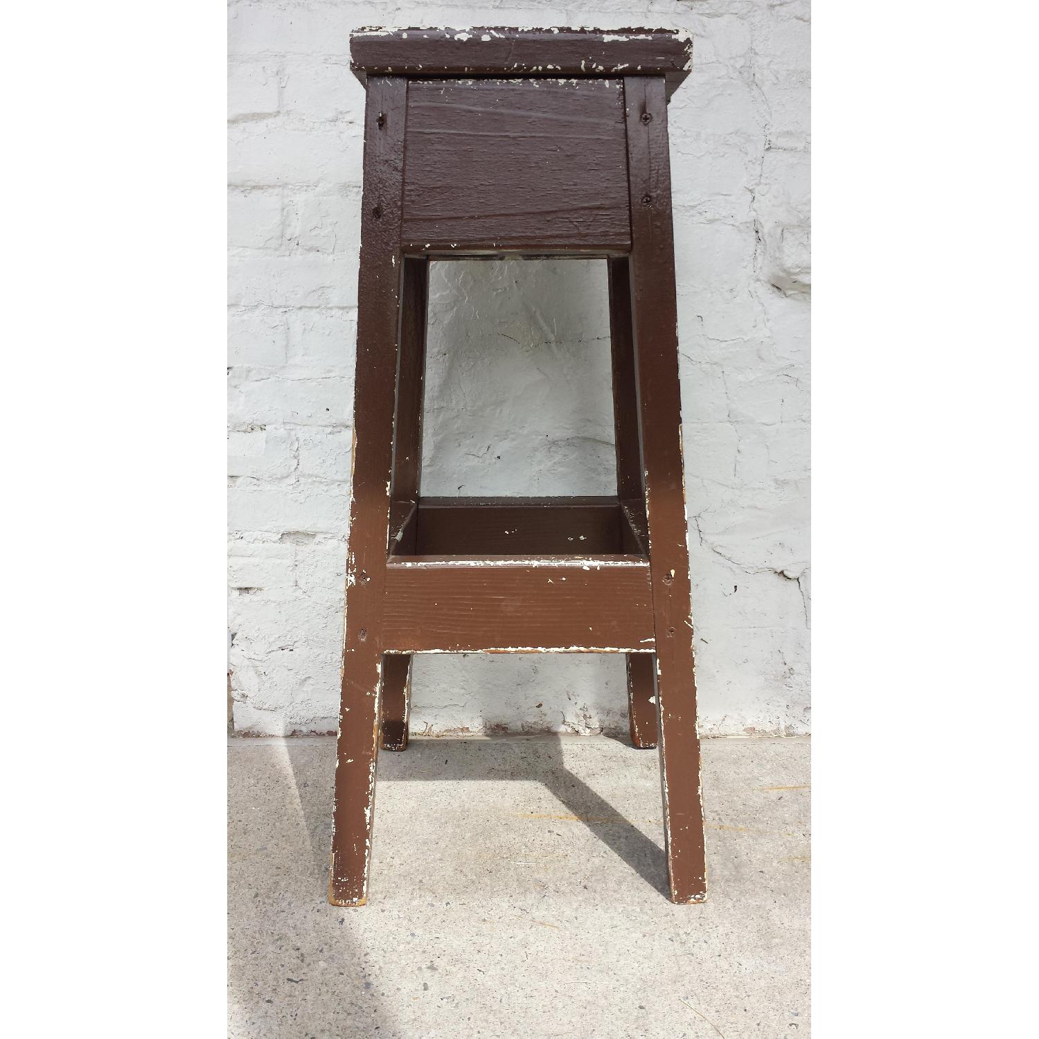 Pier 1 Bar Table w/ 3 Wooden Stools - image-1