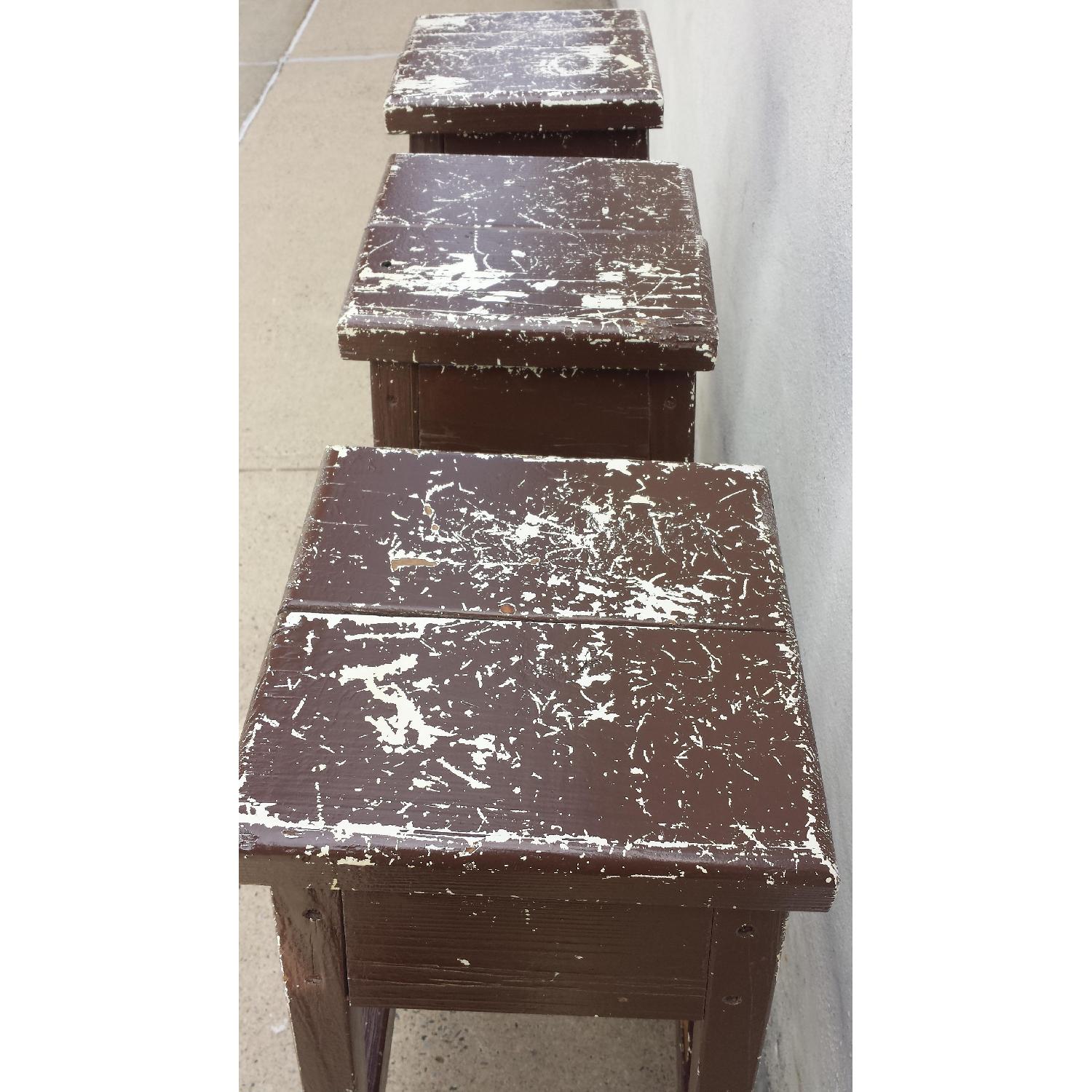 Pier 1 Bar Table w/ 3 Wooden Stools - image-2