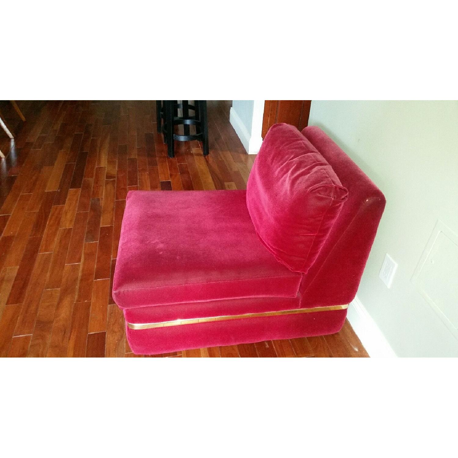 Vintage Red Velvet Chair - image-2