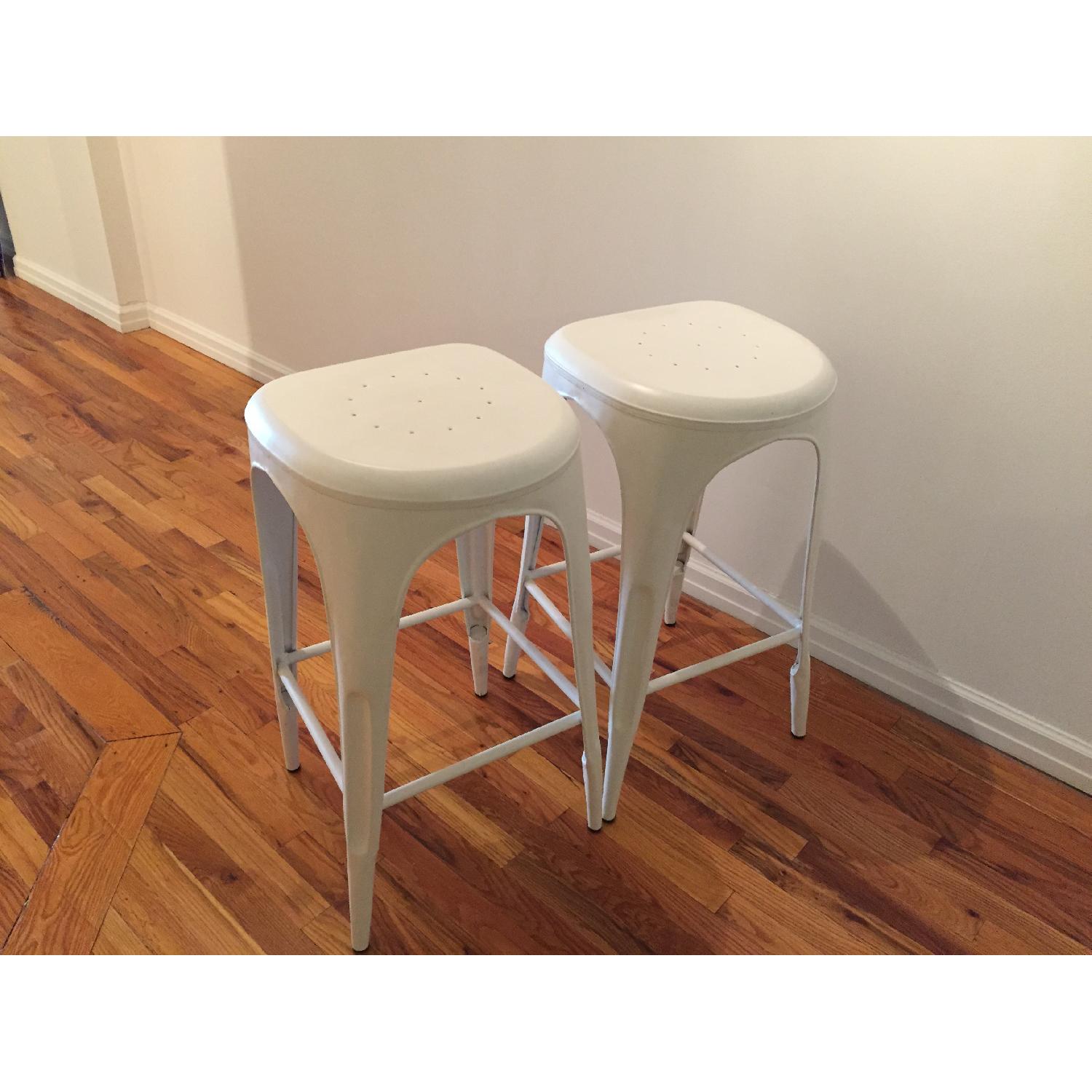 Restoration Hardware Industrial Bar Stools - Pair - image-2