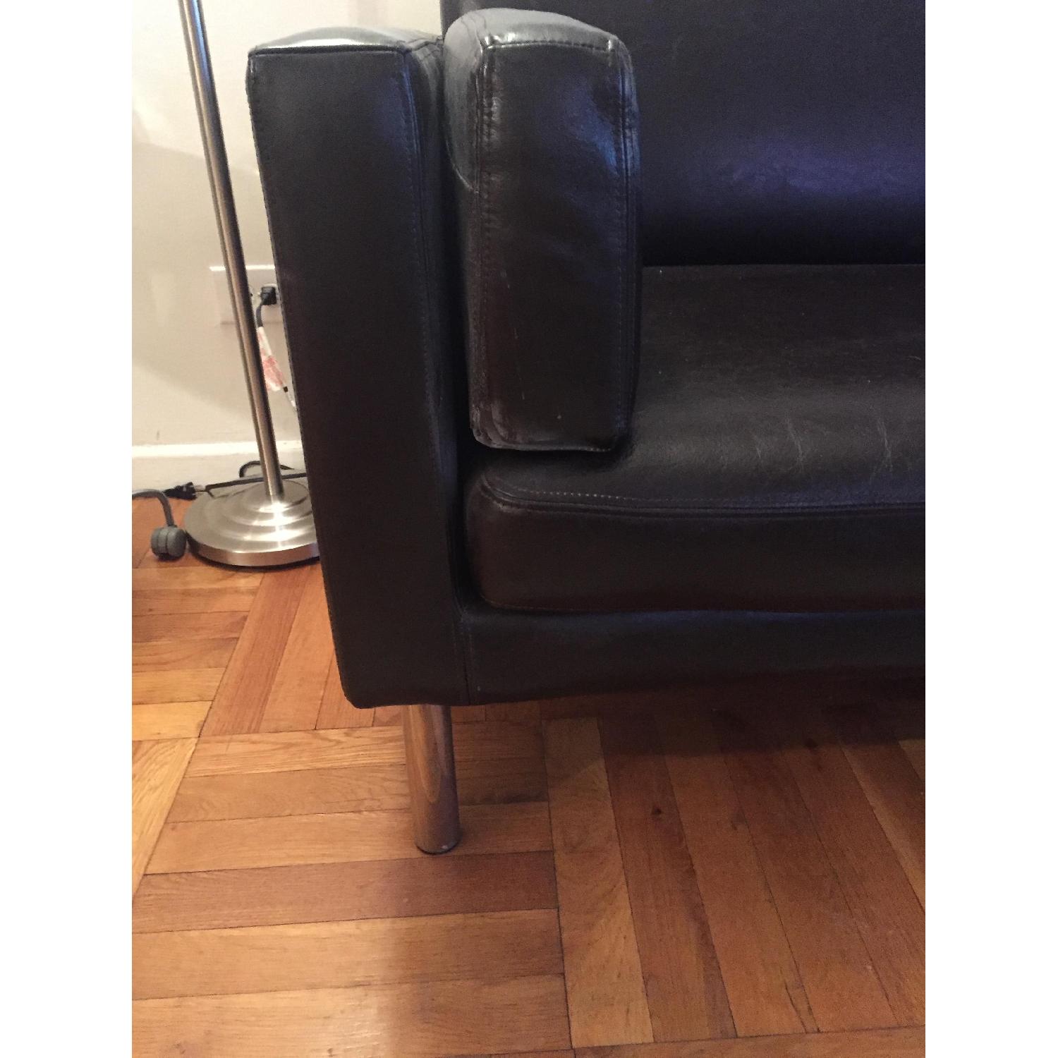 Ikea Brown Leather Sofa - image-3