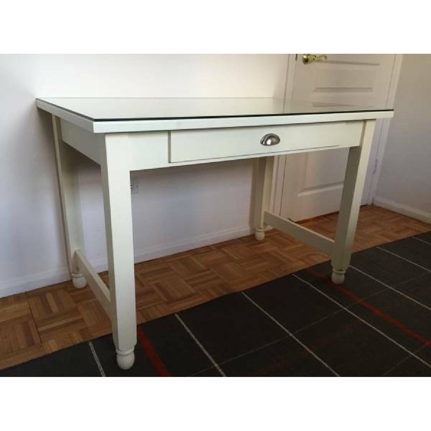 Pottery Barn White Desk AptDeco