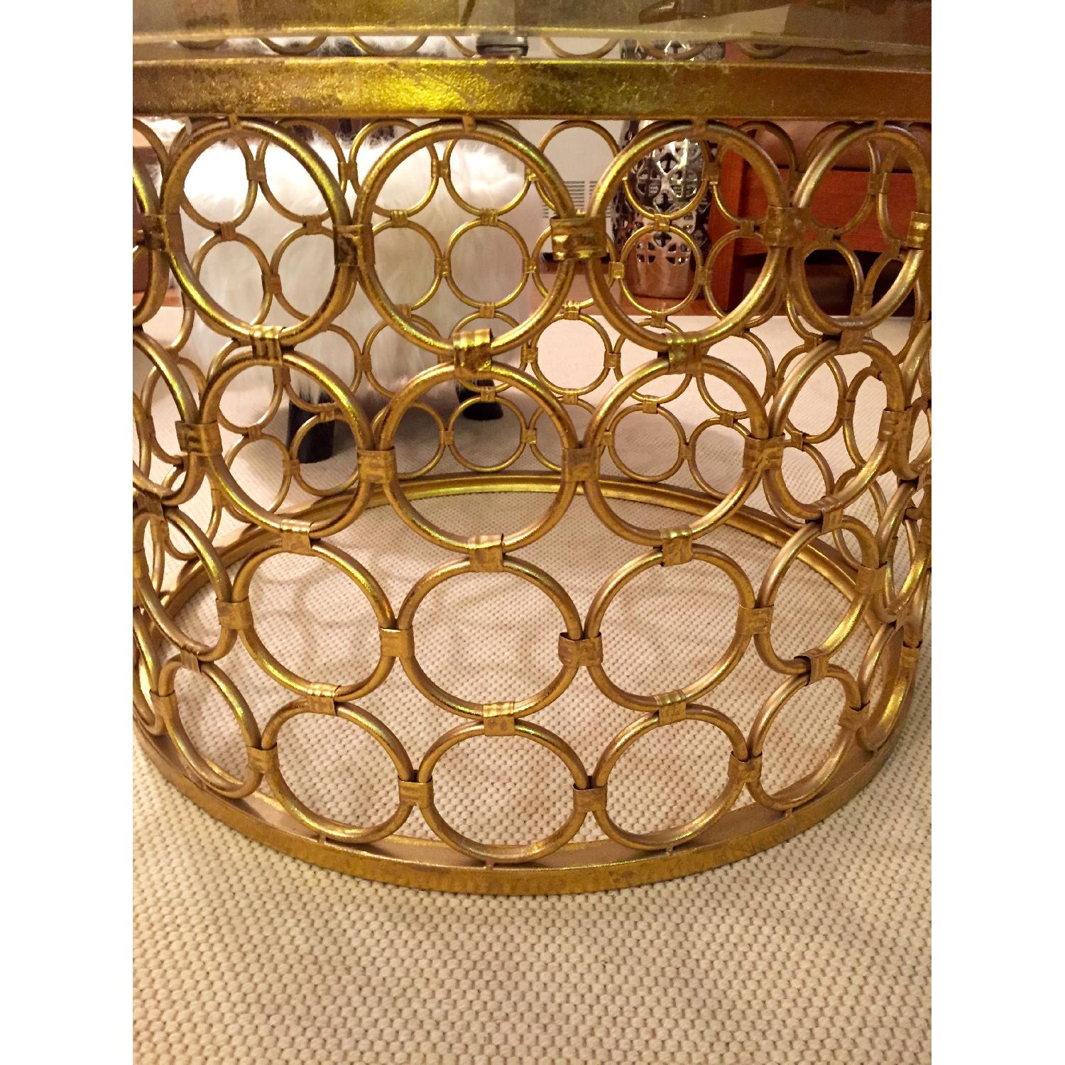 Bassett Mirror Company Inc Glass & Metal Glam Round Coffee Table - image-2