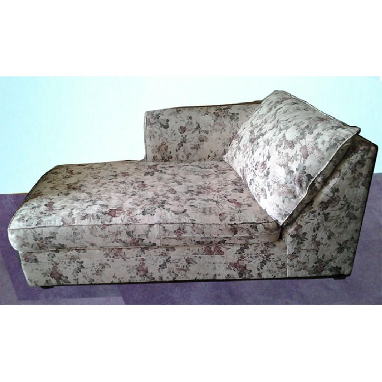 Jennifer Convertibles Floral Chaise - image-1