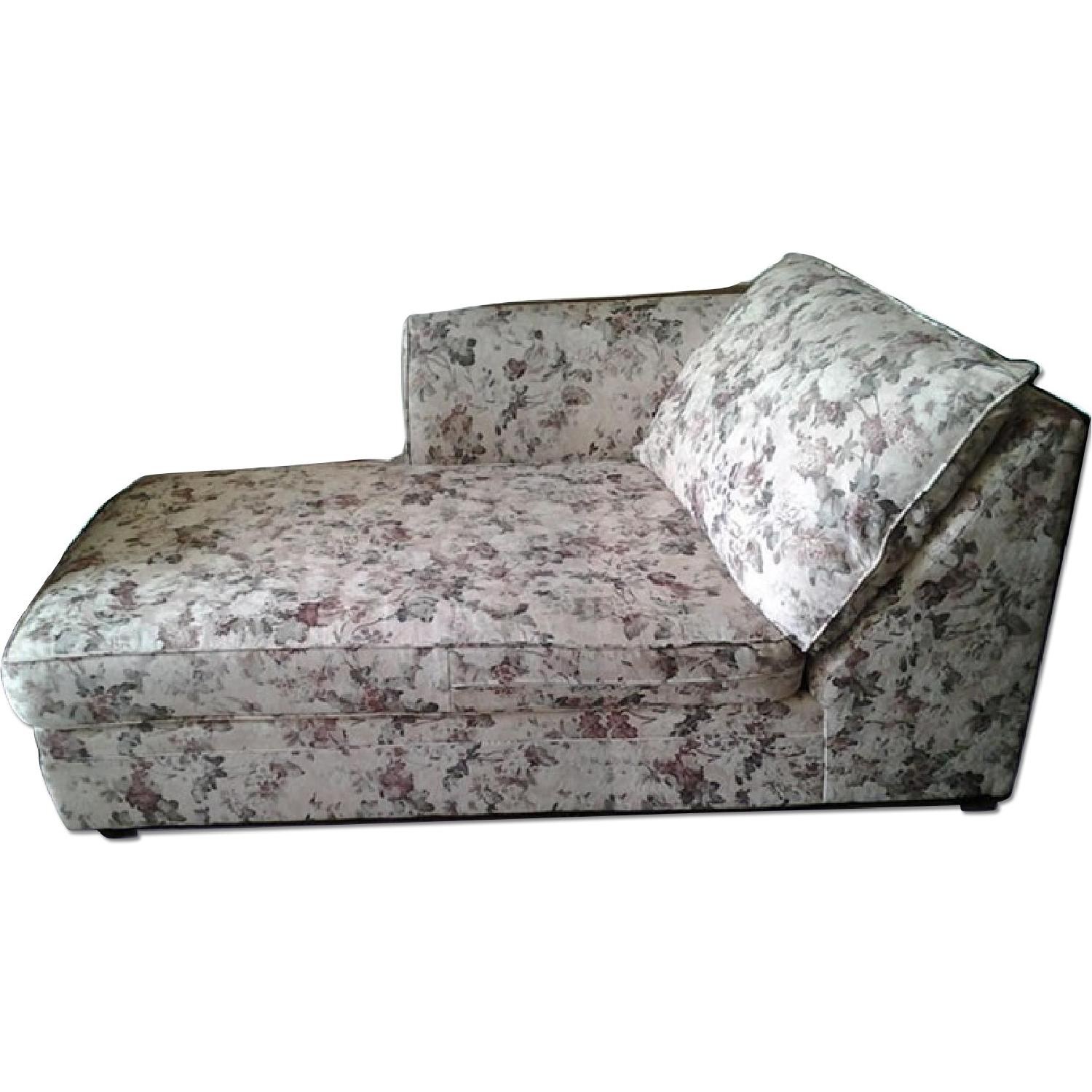 Jennifer Convertibles Floral Chaise - image-0