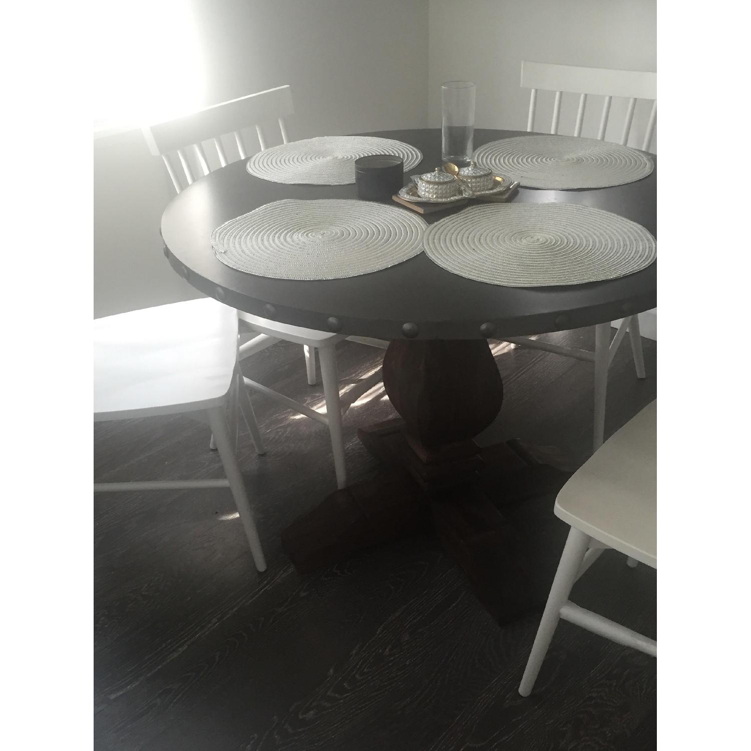 Cost Plus Copper Dining Table w/ Wooden Base - image-1