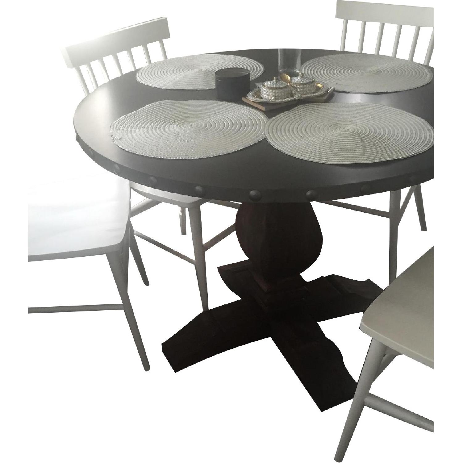 Cost Plus Copper Dining Table w/ Wooden Base - image-0