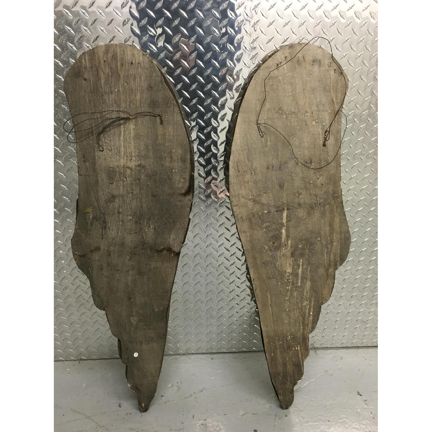 Hand Carved & Painted Wooden Angel Wings - Pair - image-4