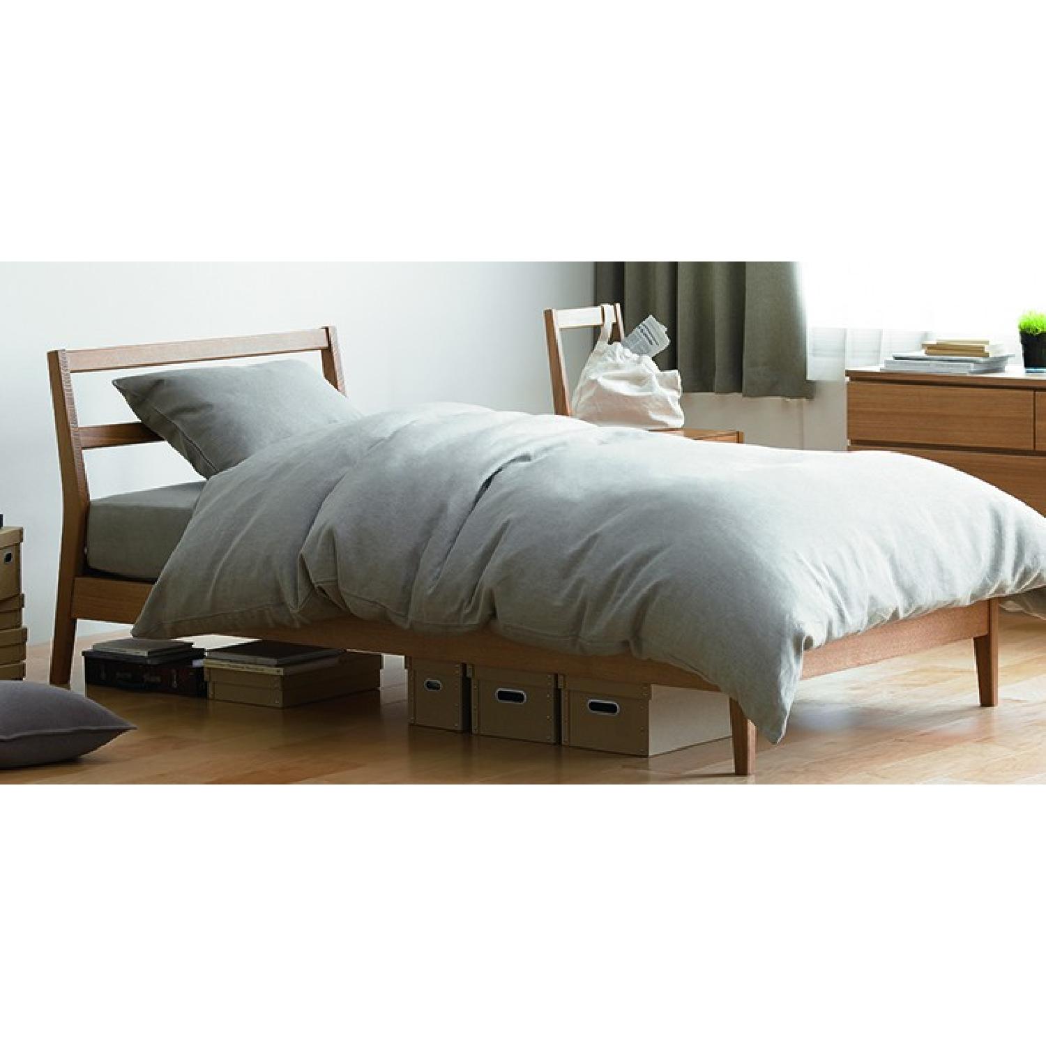 Muji Ash Full Size Bed AptDeco
