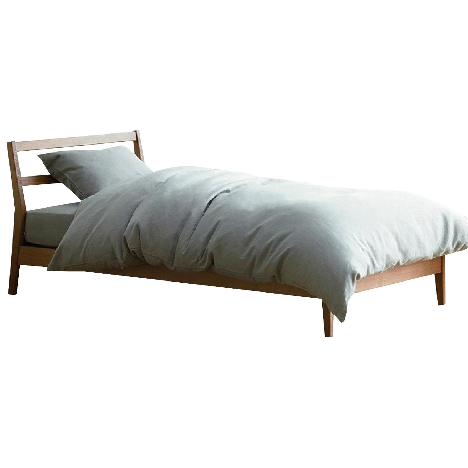 Muji Ash Full Size Bed AptDeco