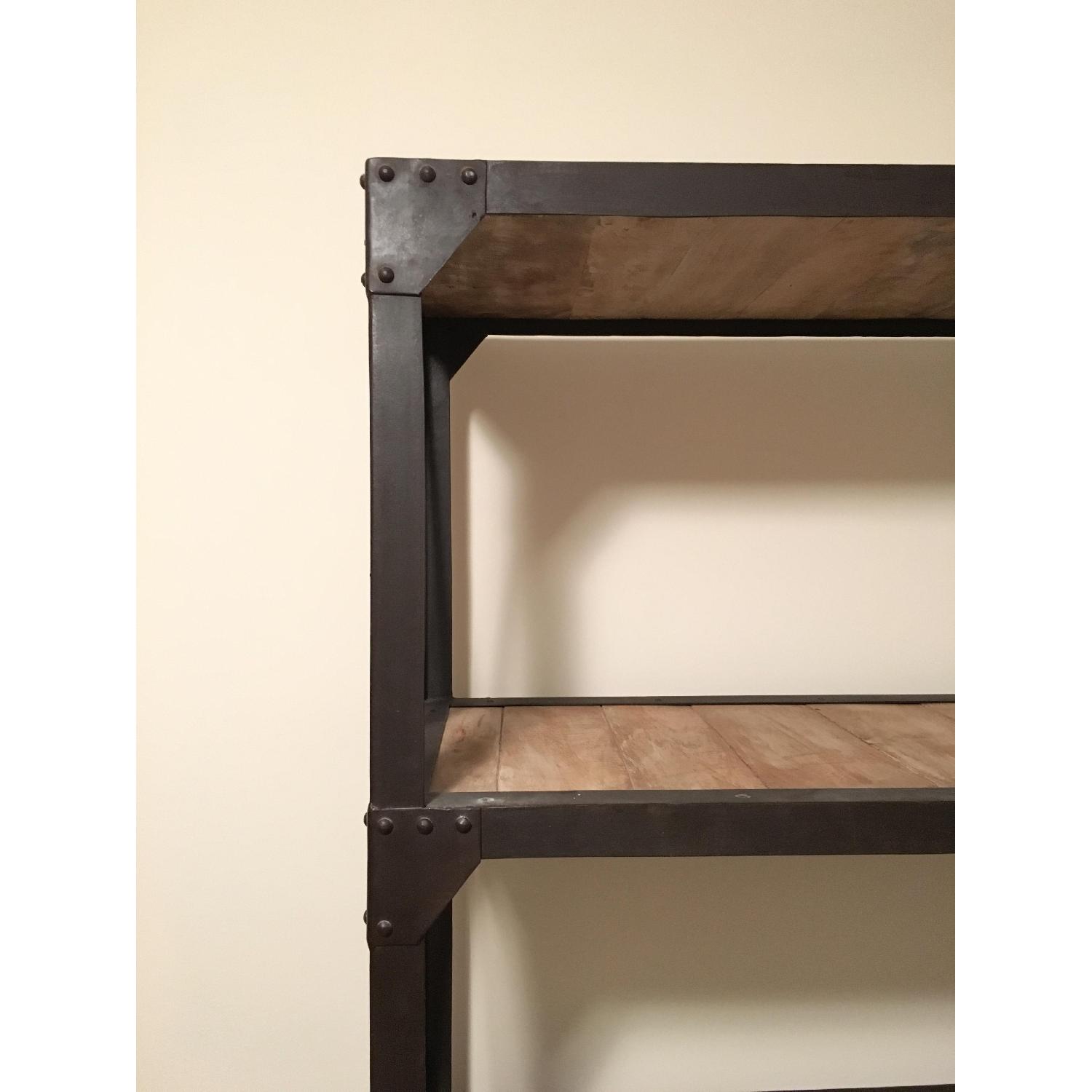Vintage Iron & Wood Bookcase - image-1