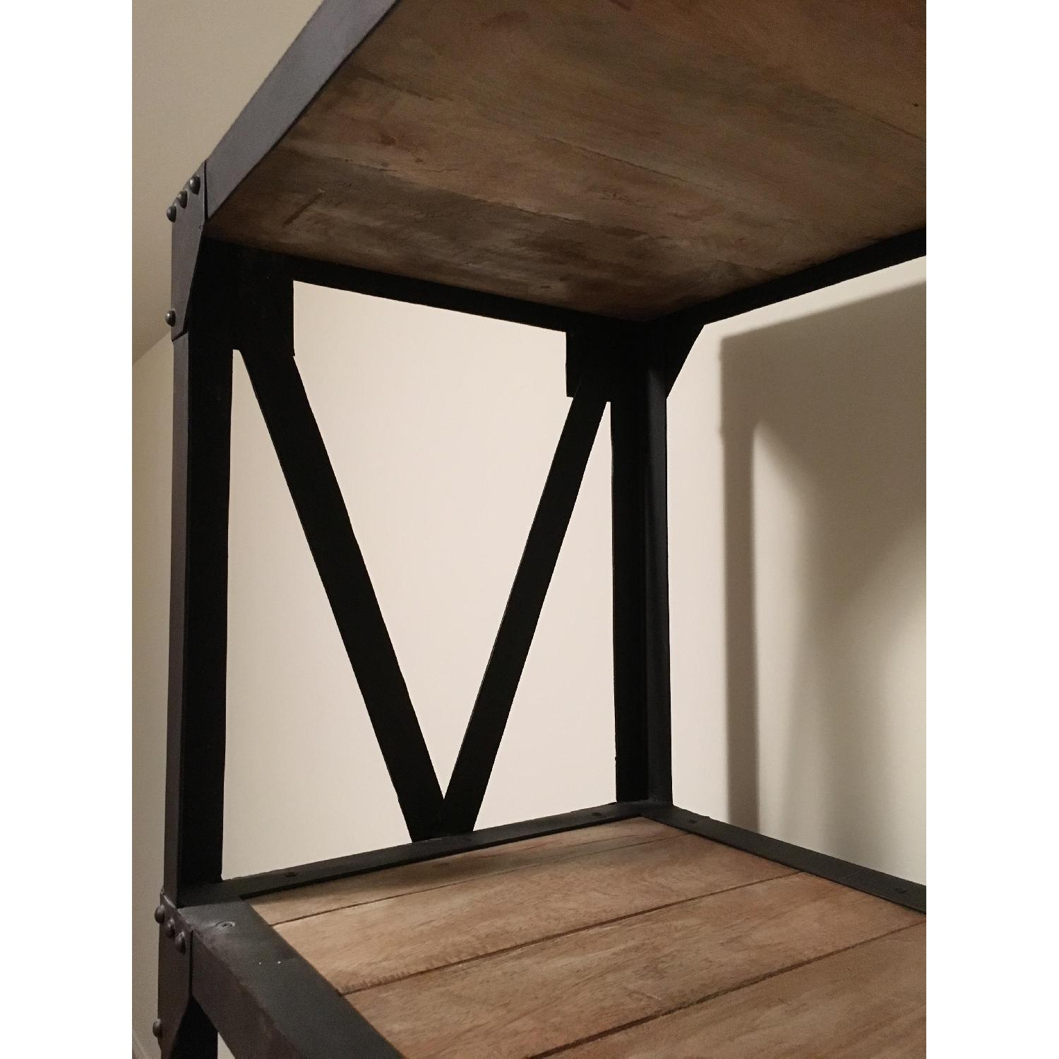 Vintage Iron & Wood Bookcase - image-2