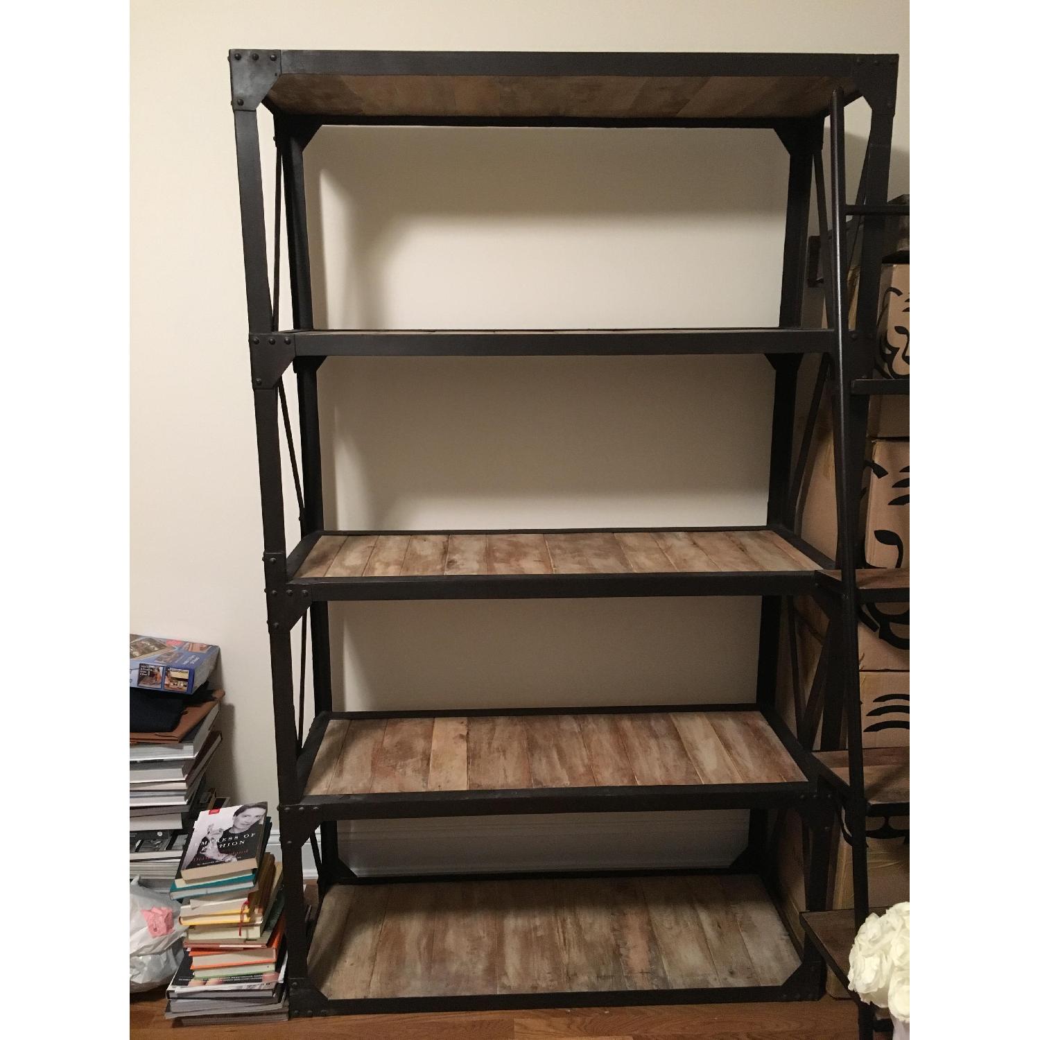 Vintage Iron & Wood Bookcase - image-3