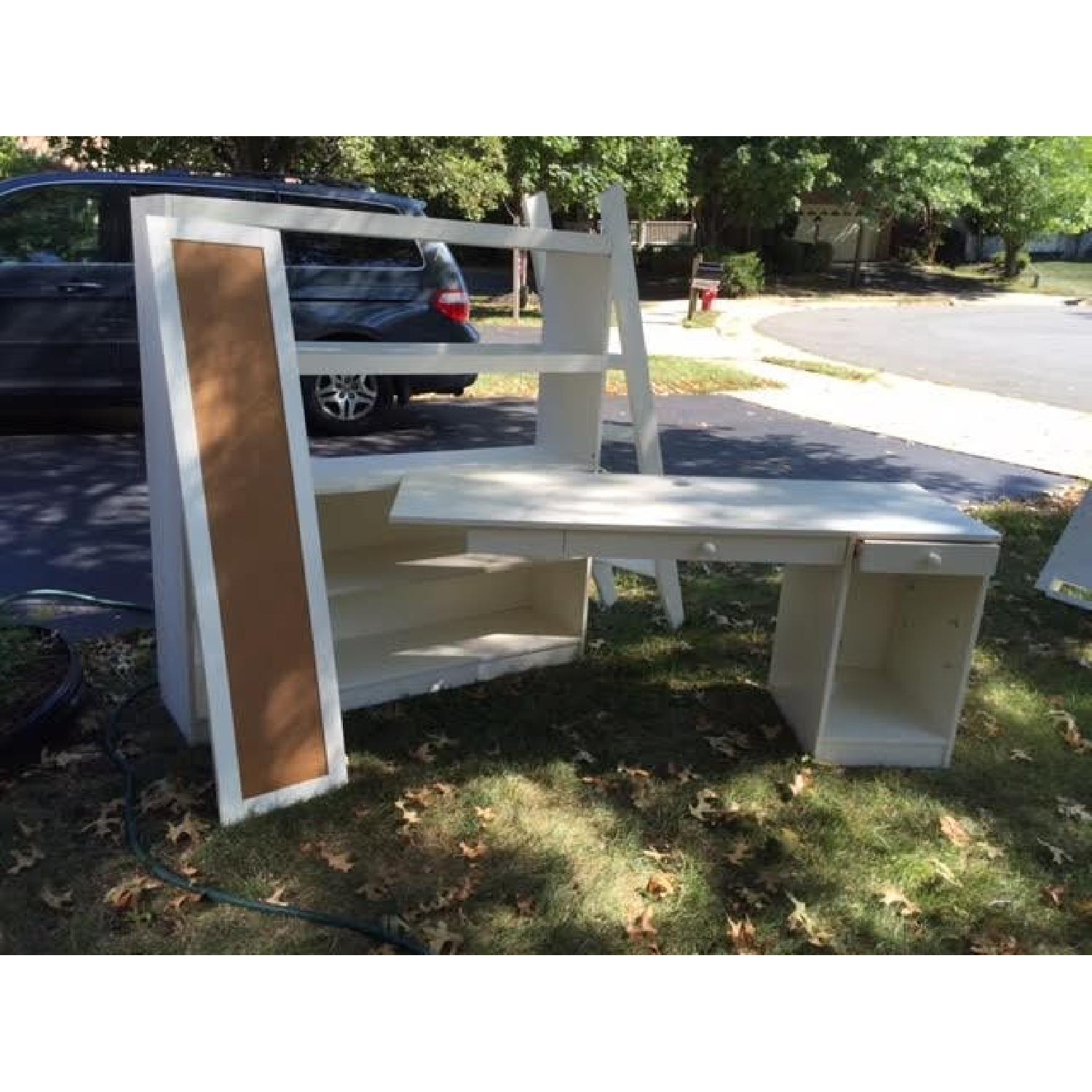 Pottery Barn Sleep & Study Full Size Loft Bed & Desk - image-3