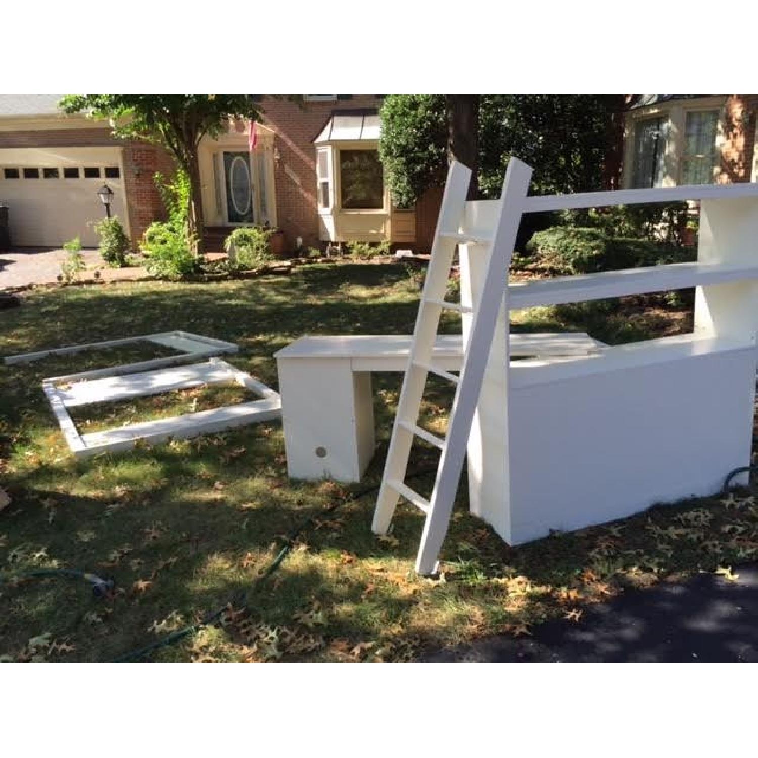 Pottery Barn Sleep & Study Full Size Loft Bed & Desk - image-5