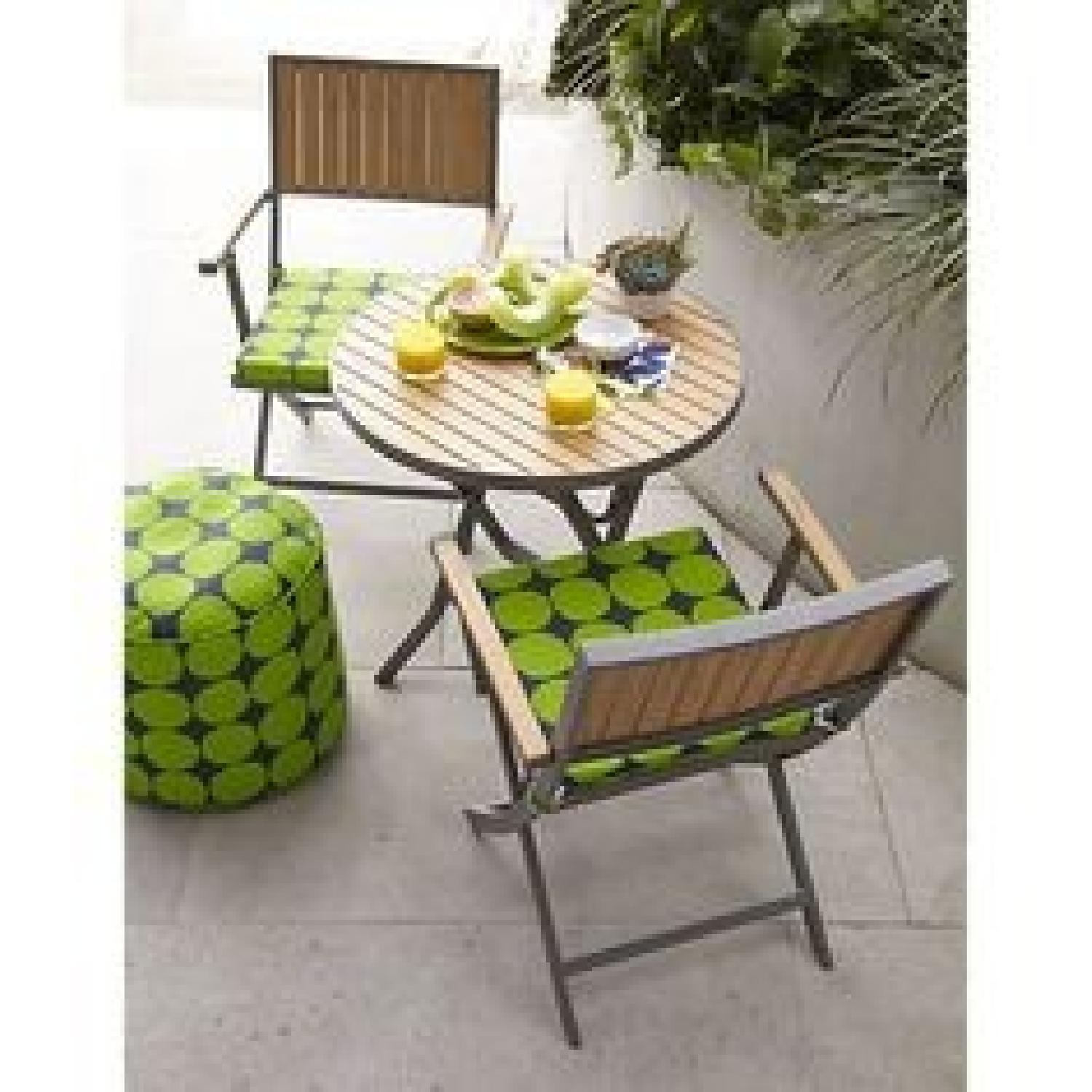 Crate & Barrel Folding Bistro Table w/ 2 Chairs - image-4