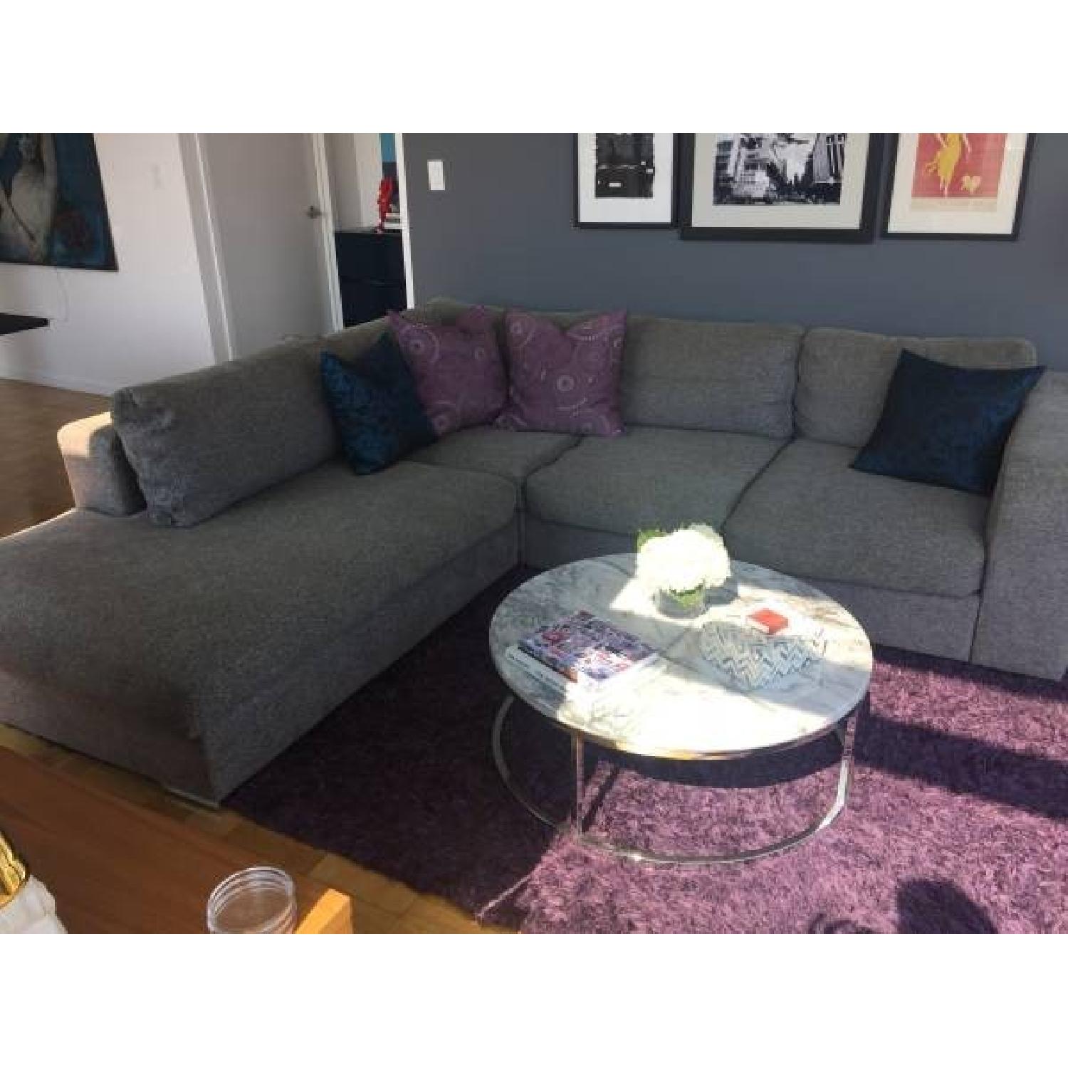 BoConcept Grey Tweed Sectional Sofa - image-4